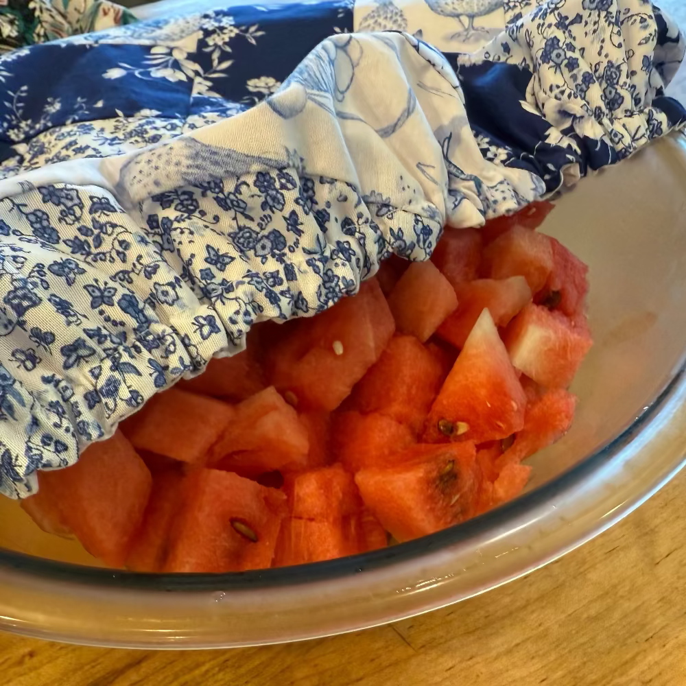 Large bowl covers by Five Oaks Farm — handmade cotton, plastic-free