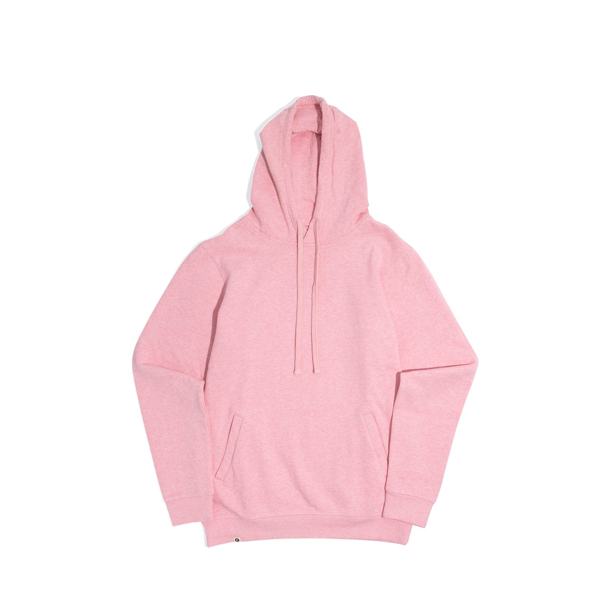 Soft pink organic cotton hoodie for breast cancer awareness — Conscious Step