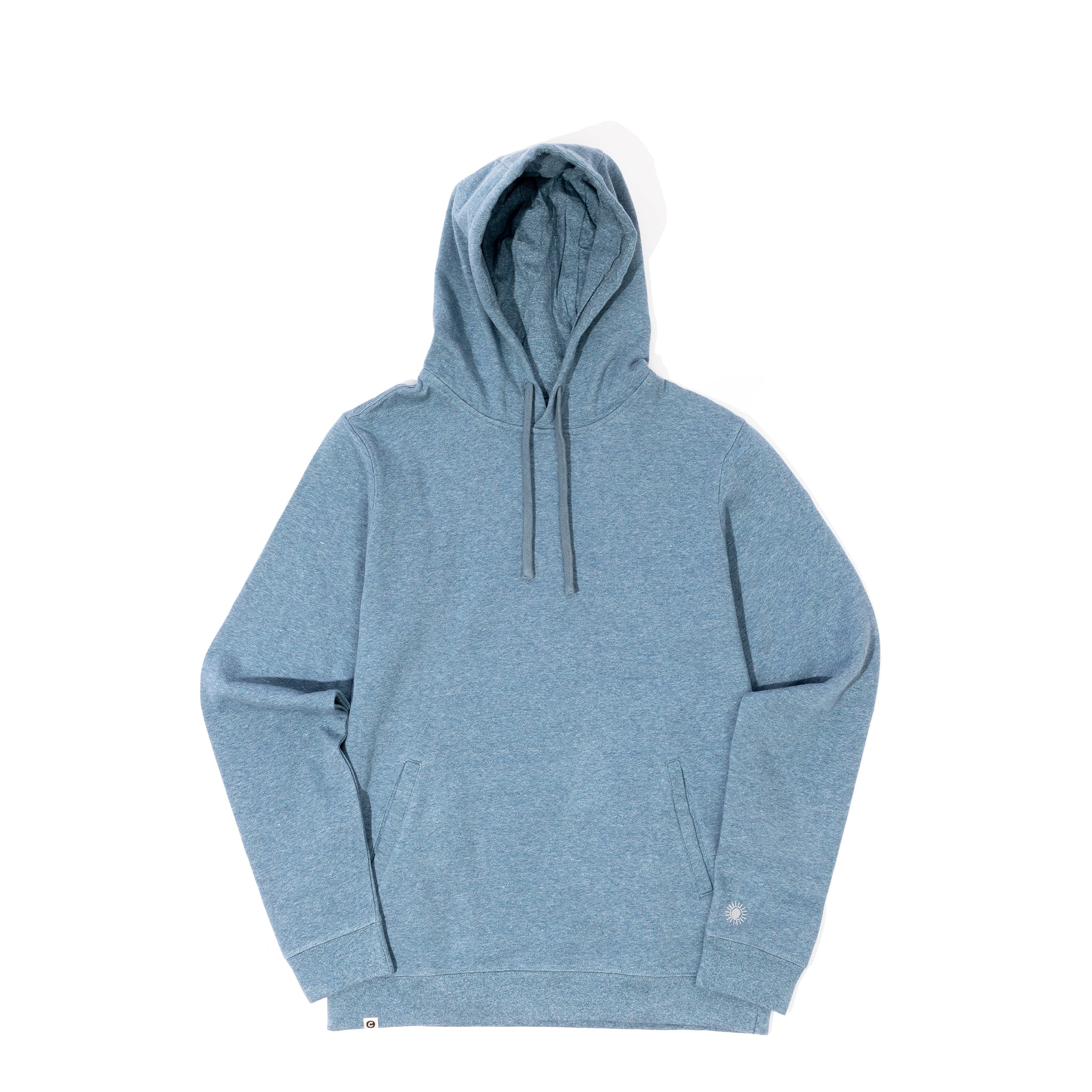Mental health organic cotton hoodie in denim blue — Conscious Step