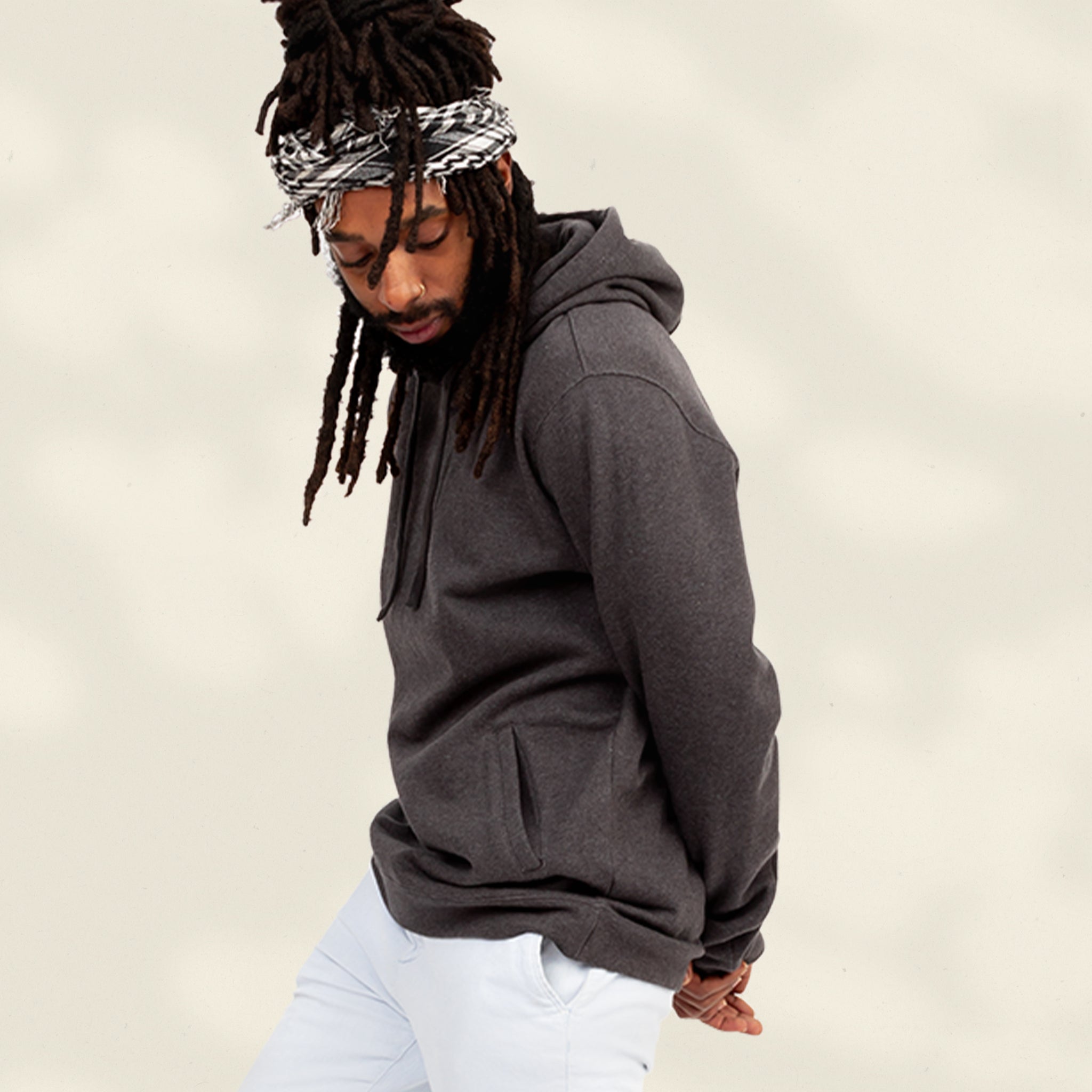 Save Dogs hoodie in charcoal gray by Conscious Step — organic cotton