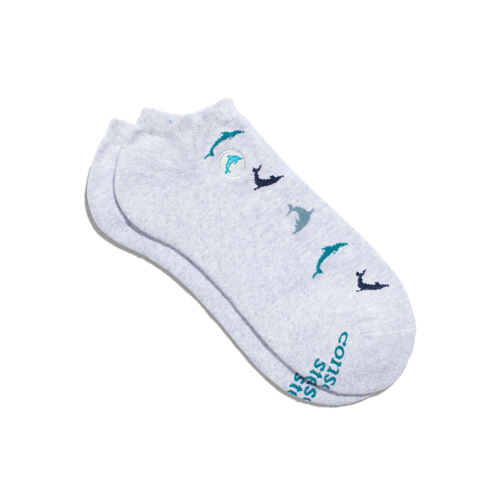 Socks that Protect Dolphins by Conscious Step — dolphin organic cotton ankle socks