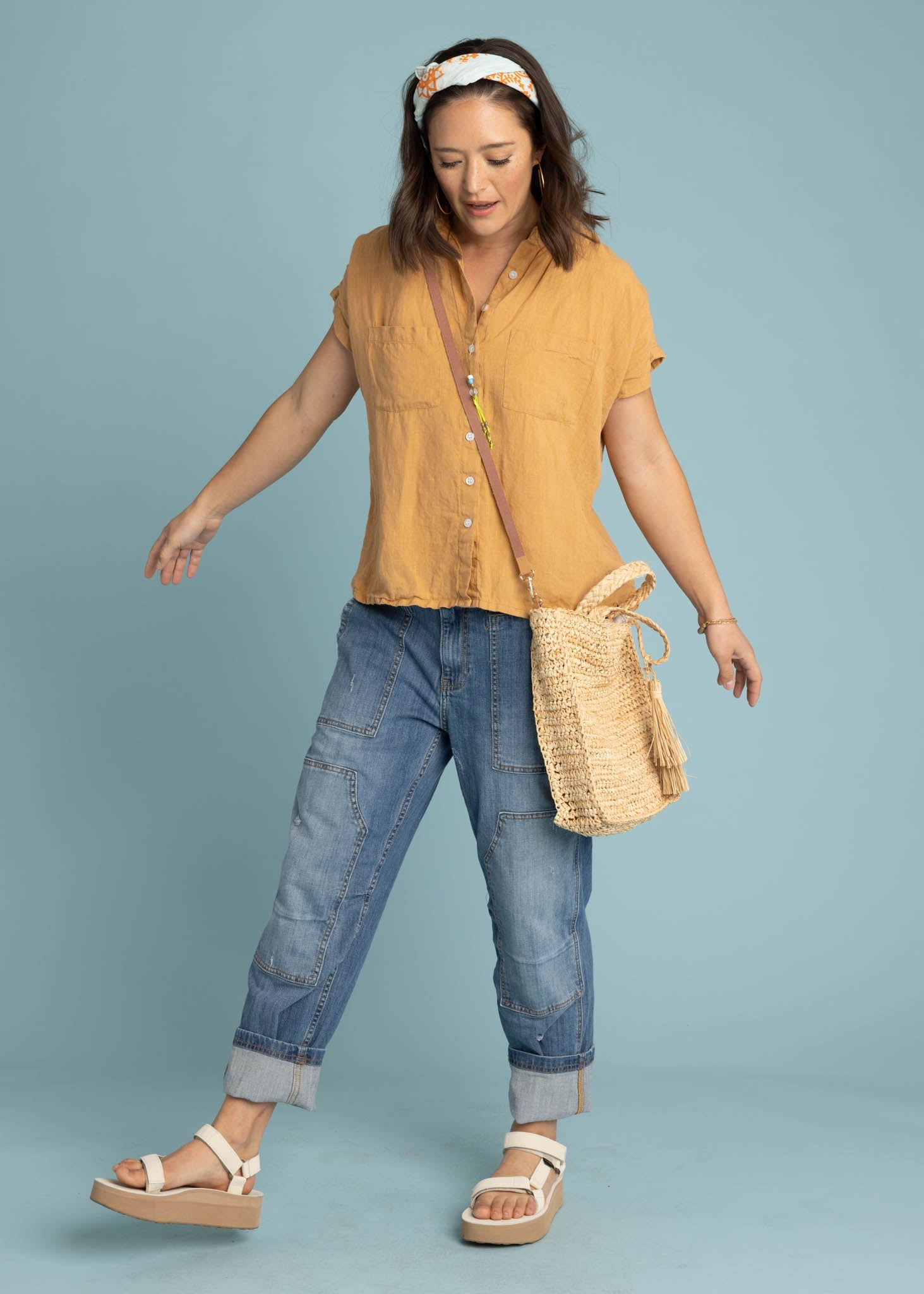 Good Boyfriend Linen Short Sleeve Shirt - Baked Clay