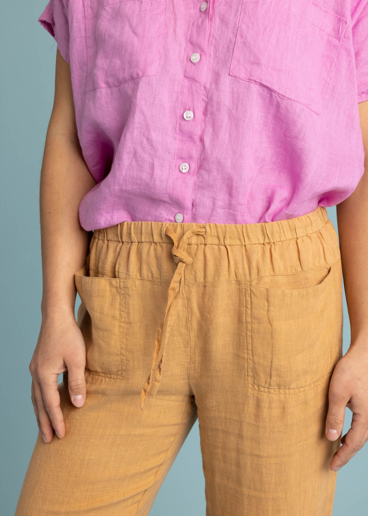 Marina Pant - Linen Baked Clay