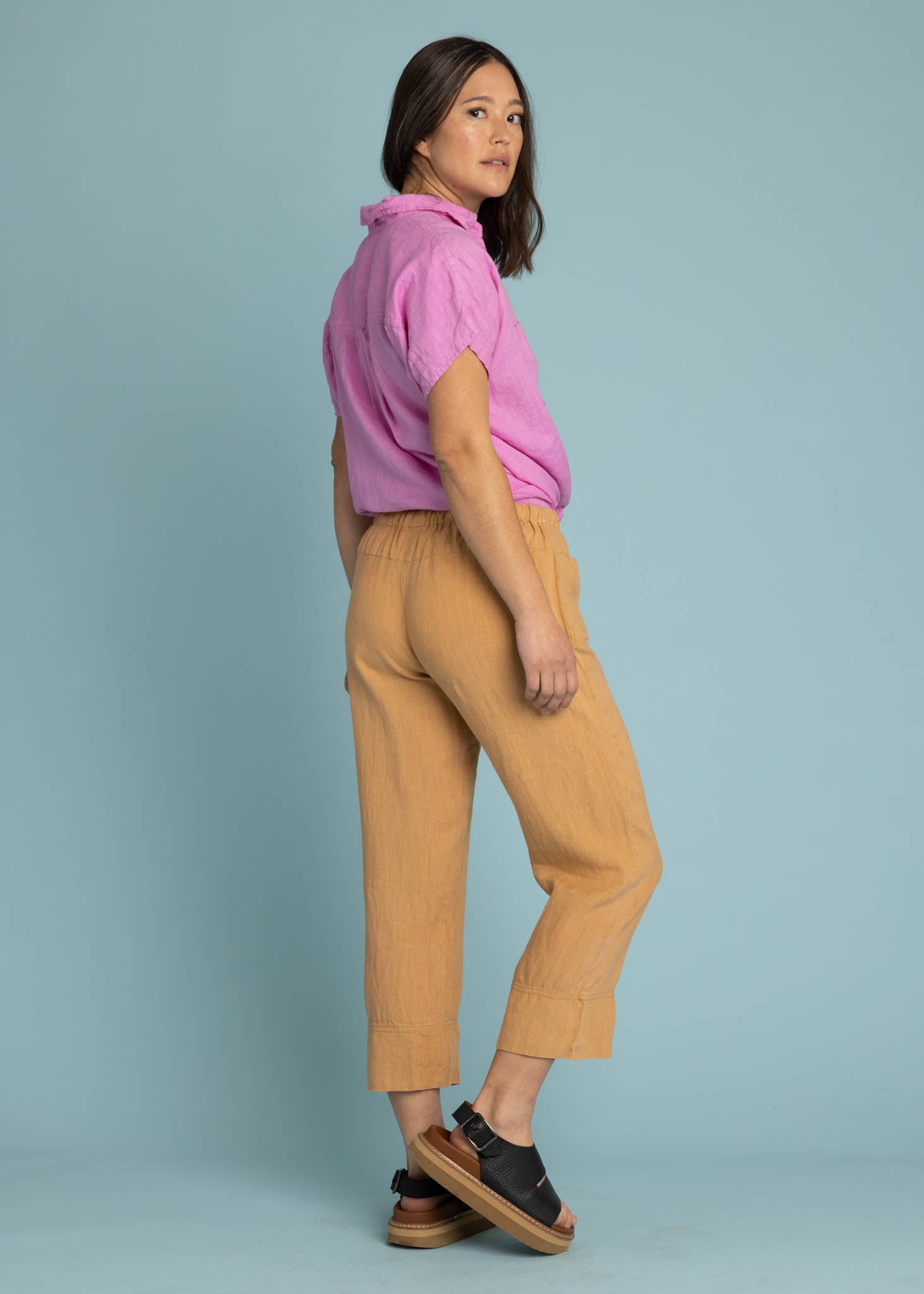 Marina Pant - Linen Baked Clay