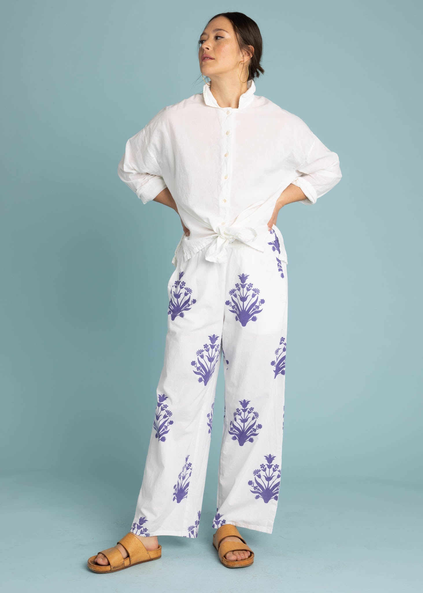 Shore Pant - Cameo Floral Coastal Purple