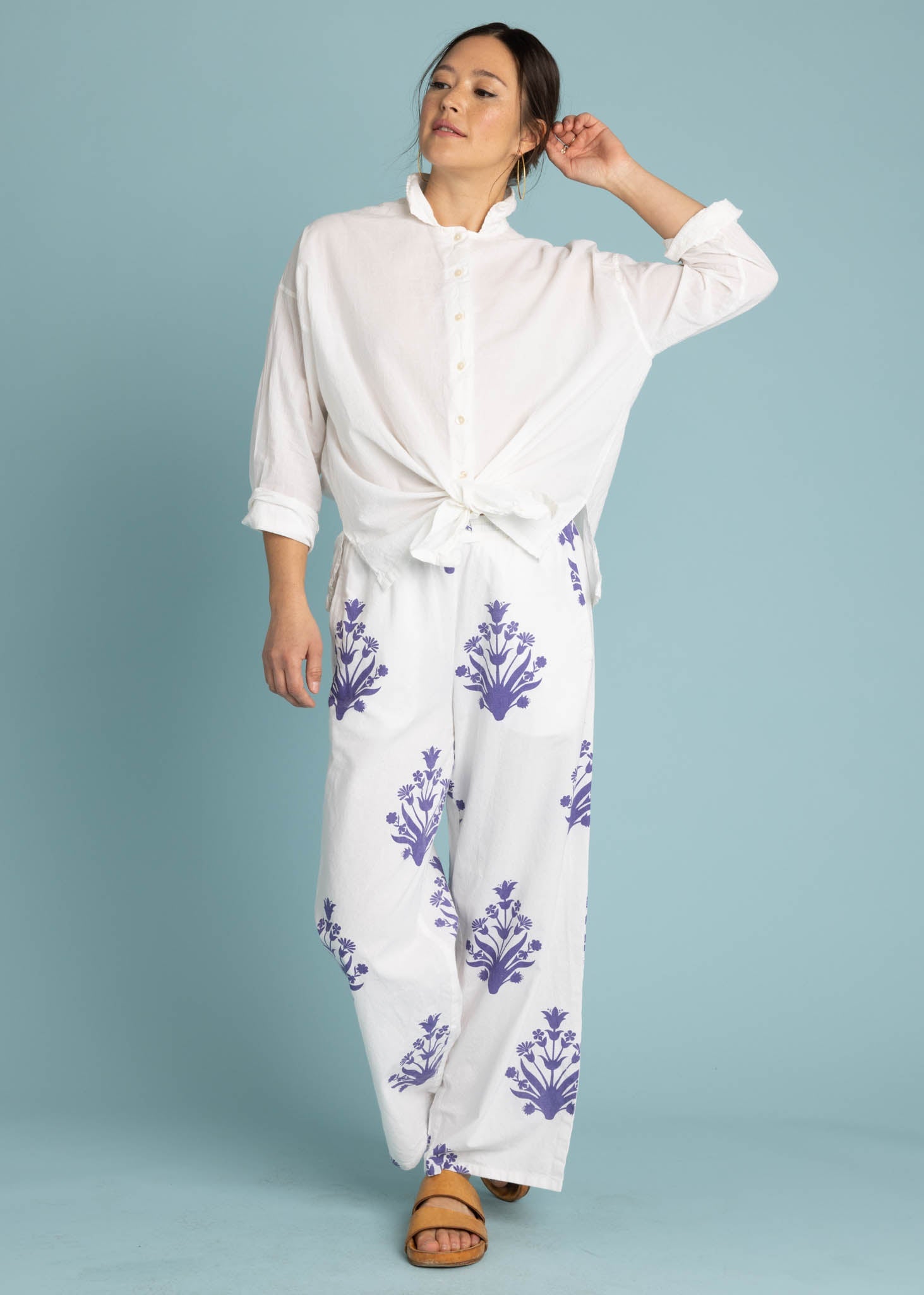 Shore Pant - Cameo Floral Coastal Purple