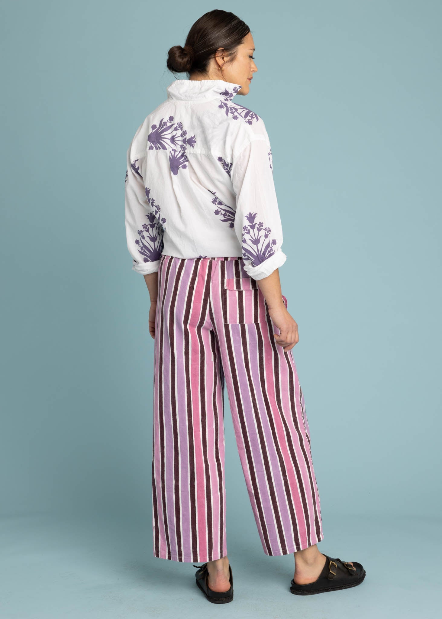 Shore Pant - Wallpaper Stripe Dahlia