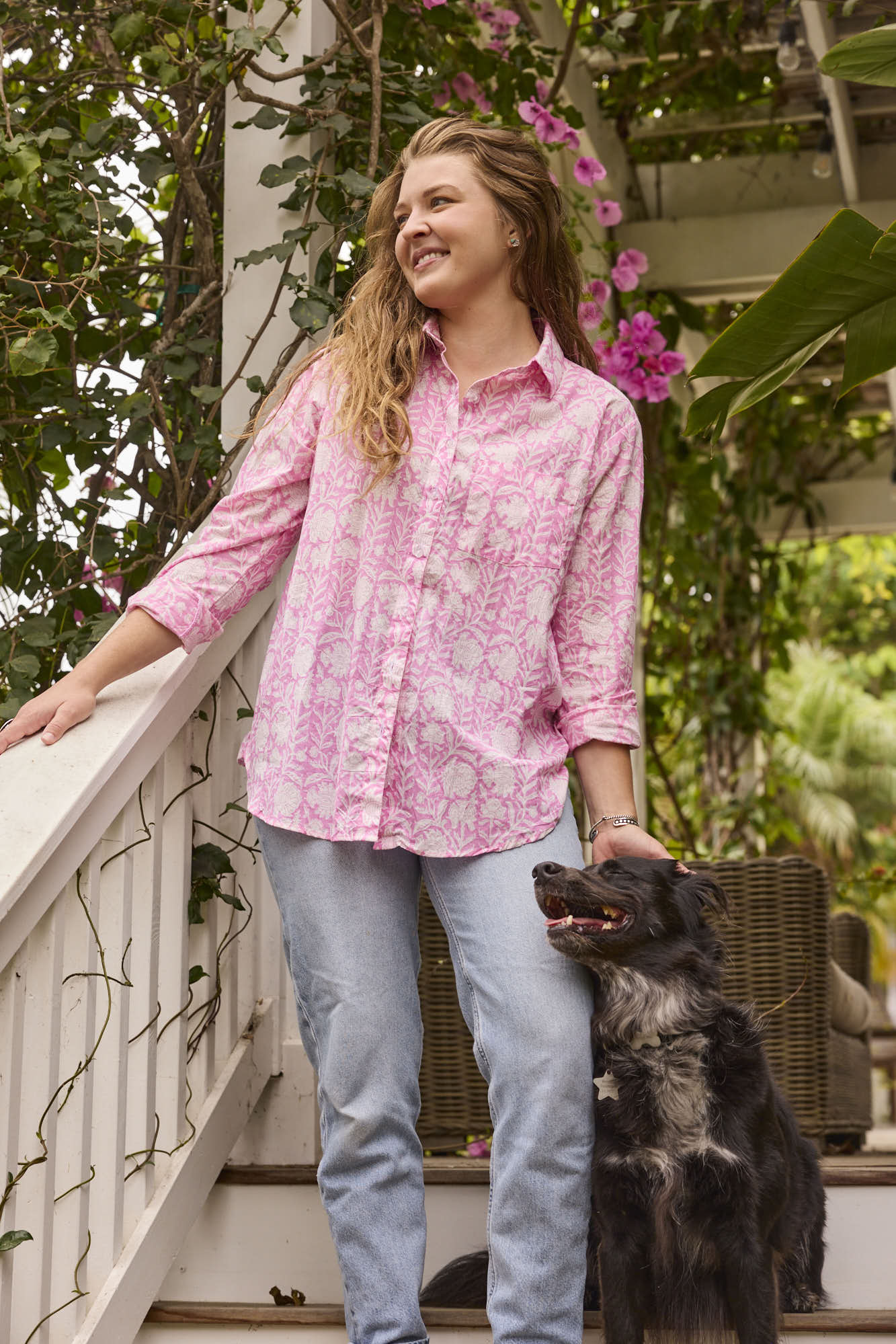 Good Boyfriend Shirt - Capri Floral Dahlia