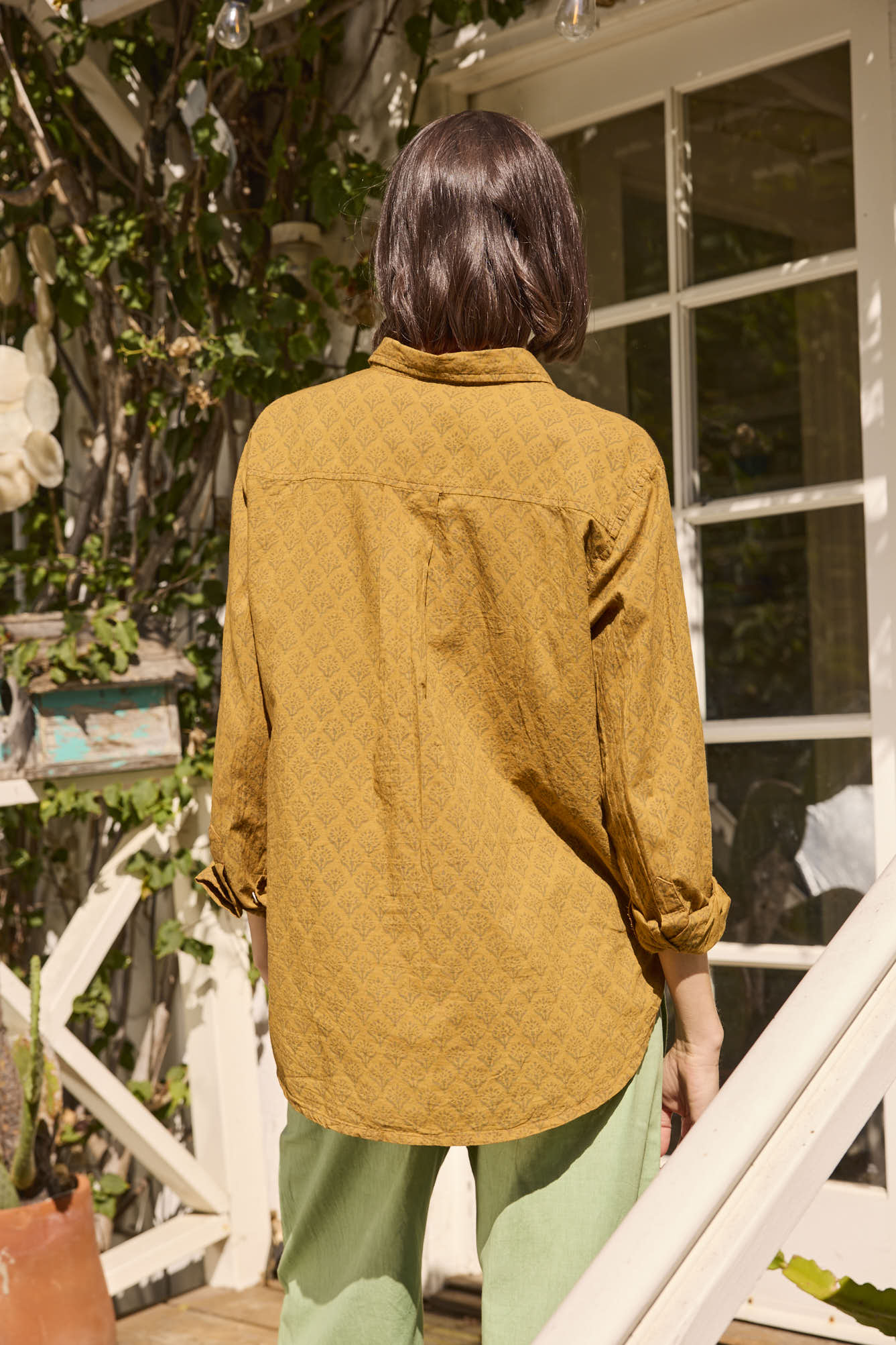 Good Boyfriend Shirt - Sunflower Overdye Honeycomb