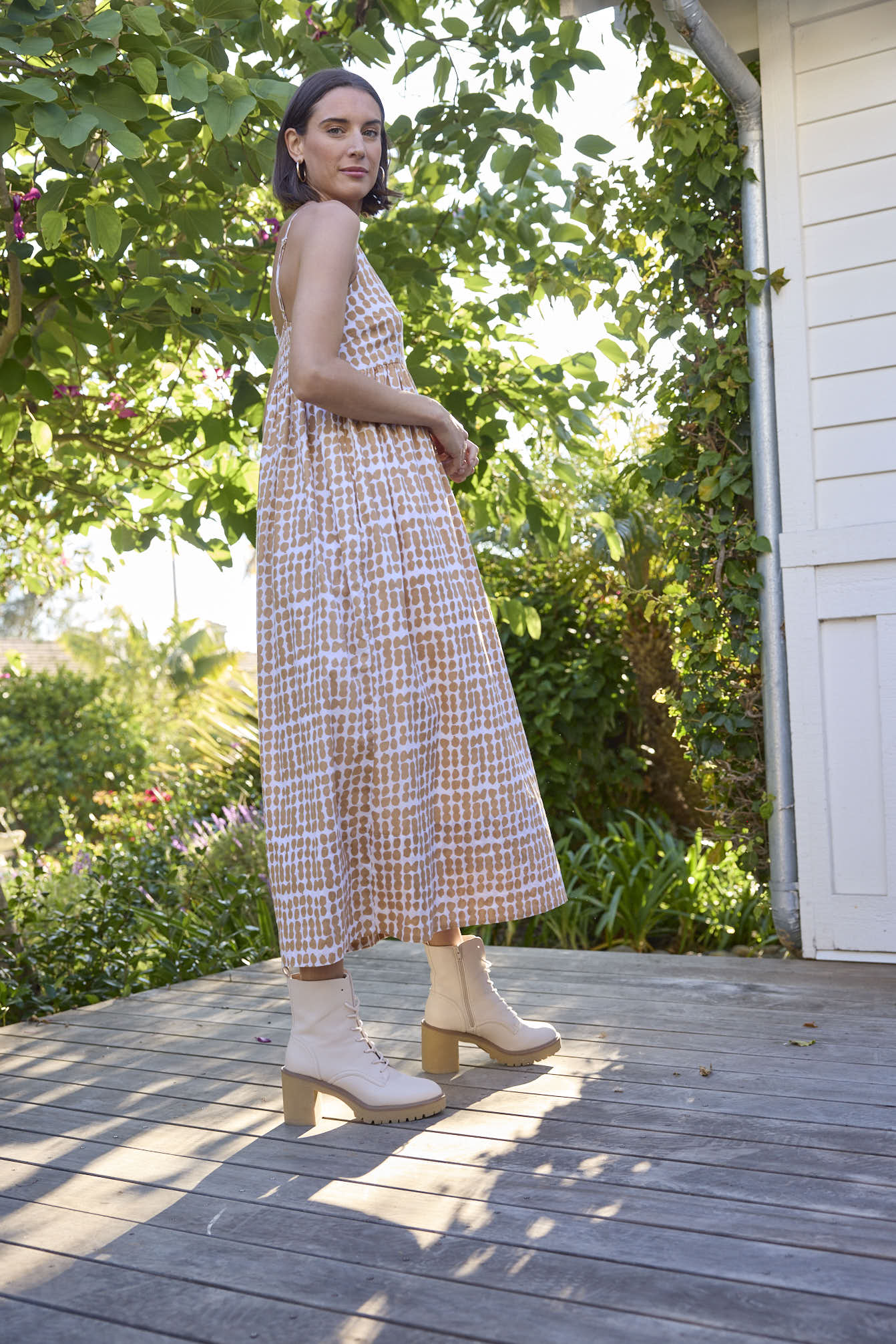 Hamptons Dress - Messy Dot Baked Clay
