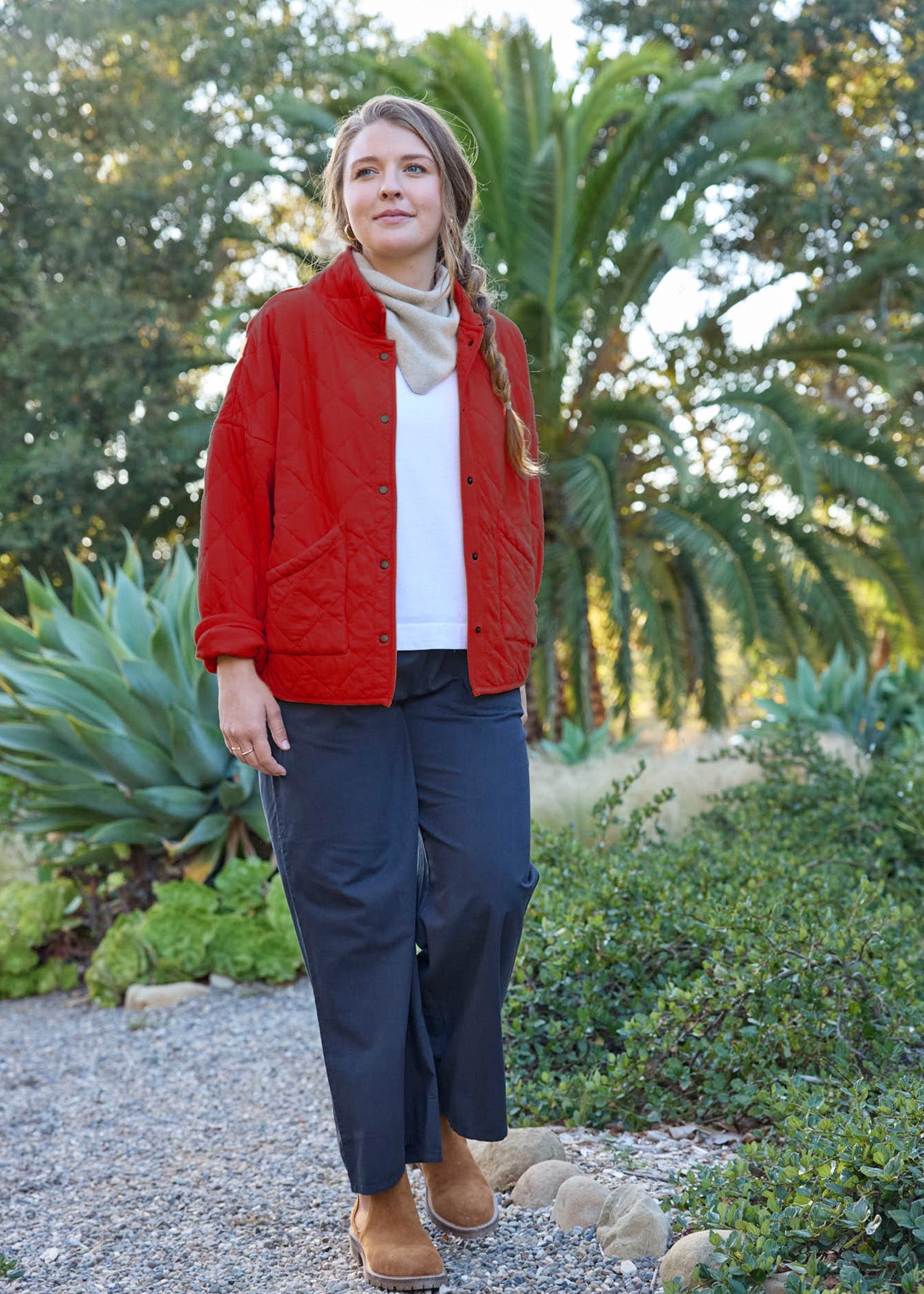 Countryside Quilted Jacket - Cherry Red