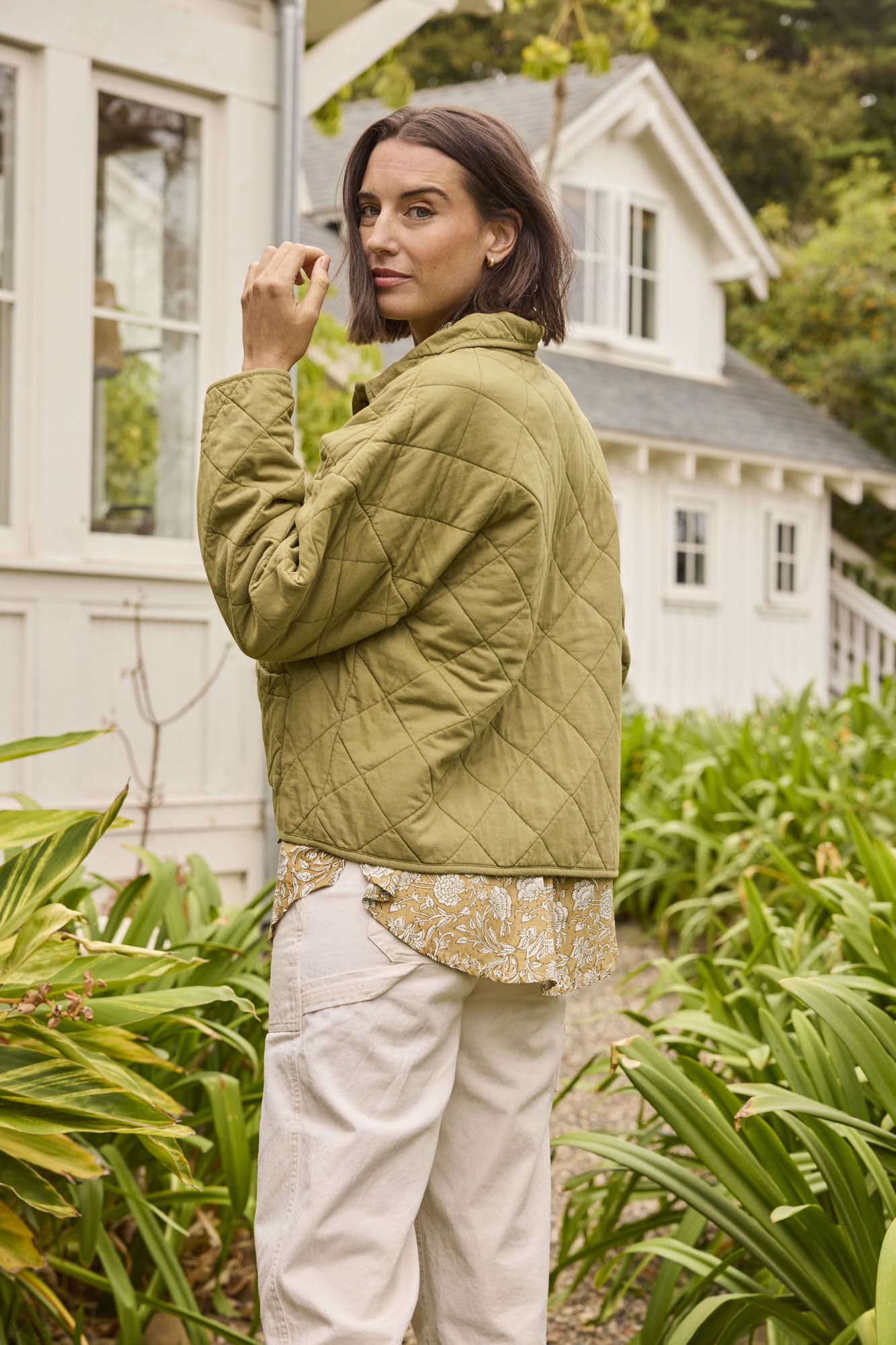 Countryside Quilted Jacket - Olive Oil