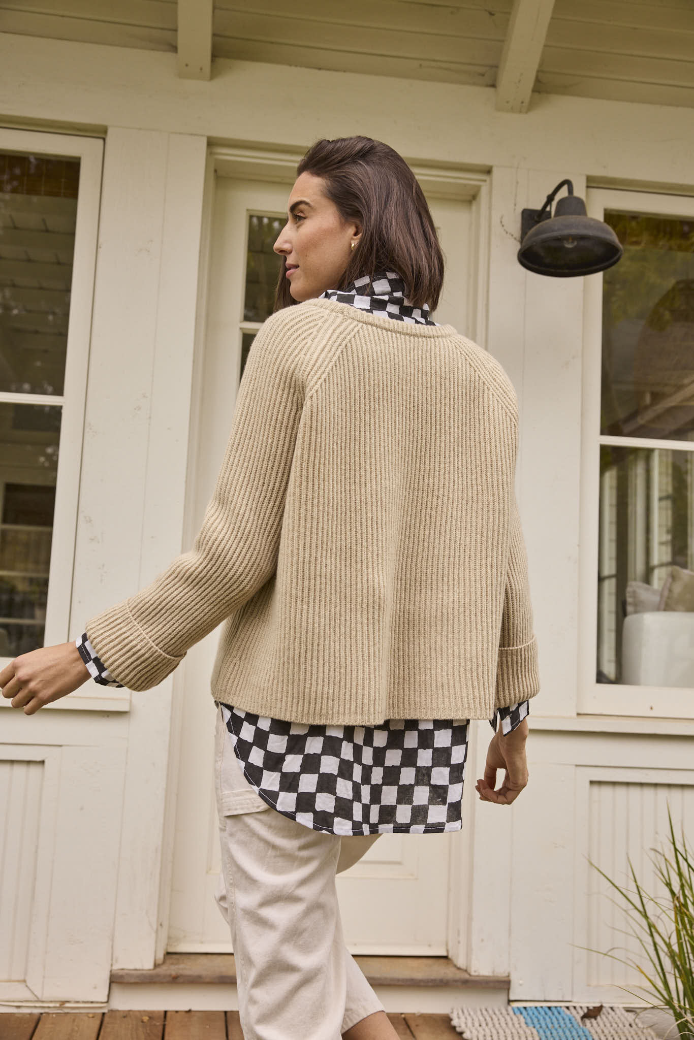 Montauk Shaker Recycled Cashmere Sweater - Oatmeal