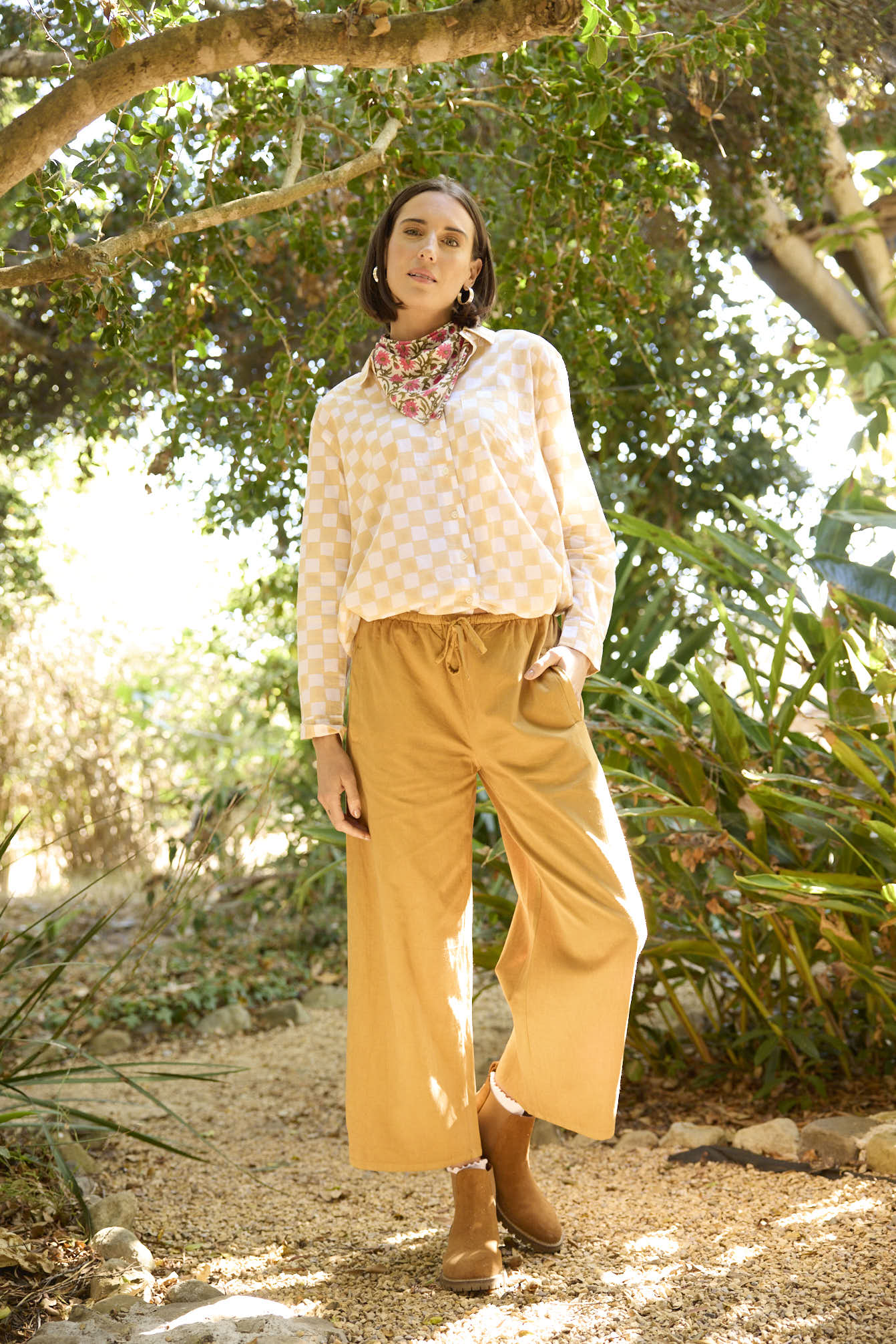 Good Boyfriend Shirt - Checkerboard Natural
