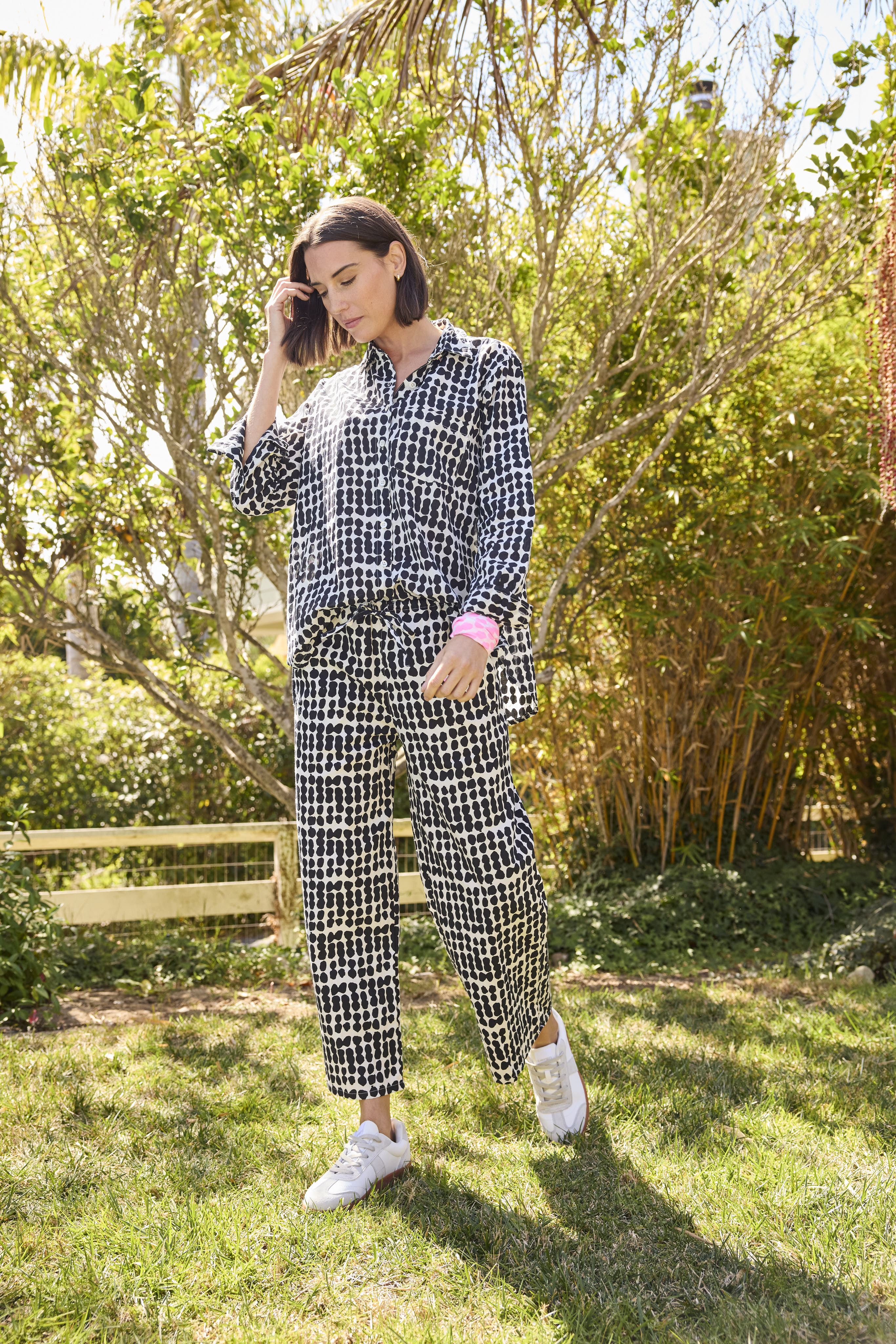 Shore Pant - Messy Dots Black