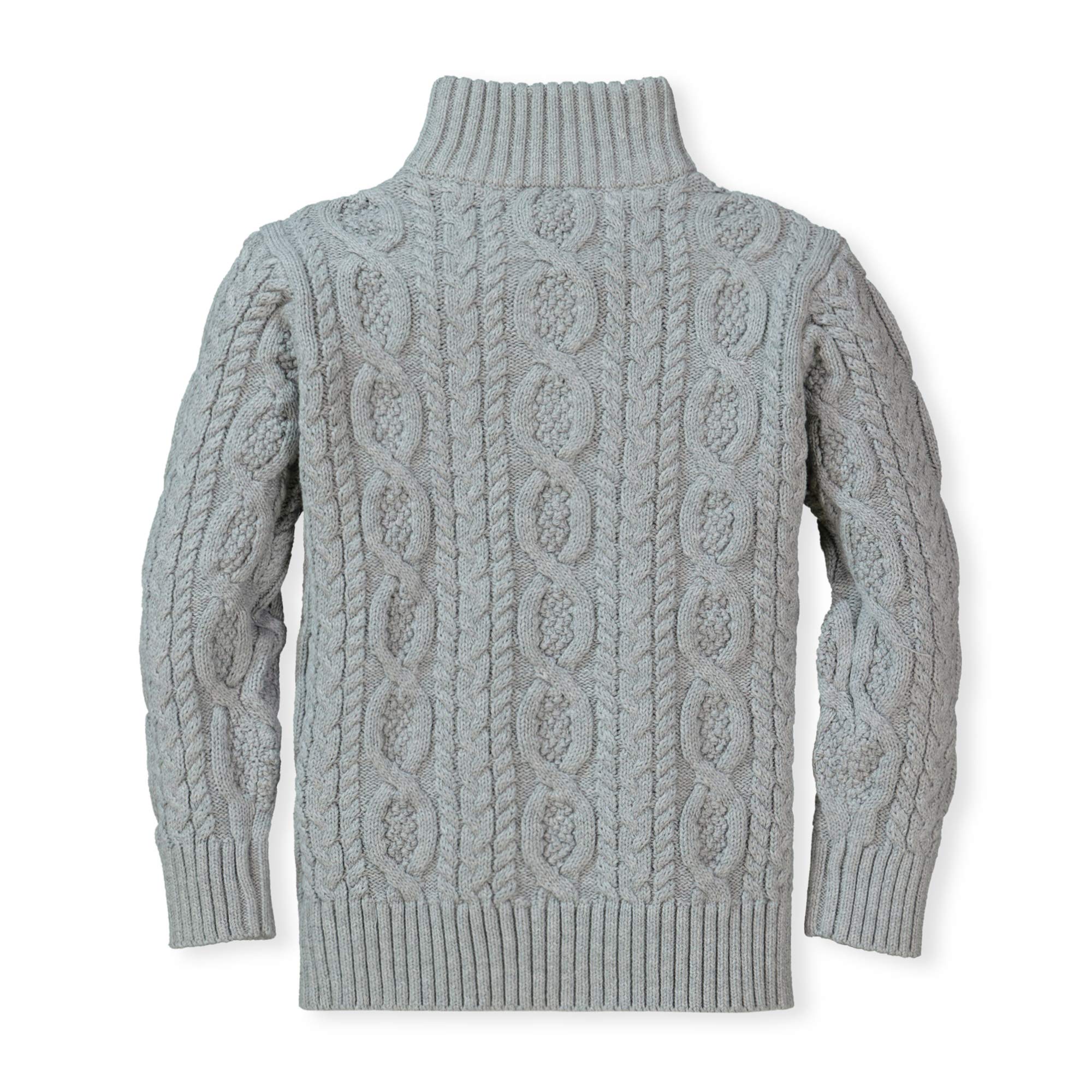 Mock Neck Cable Sweater with Buttons - Baby