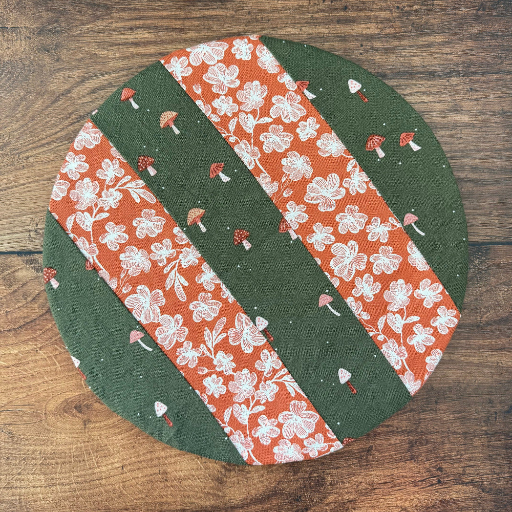 Medium cotton bowl & banneton cover — reusable, plastic-free, Five Oaks Farm