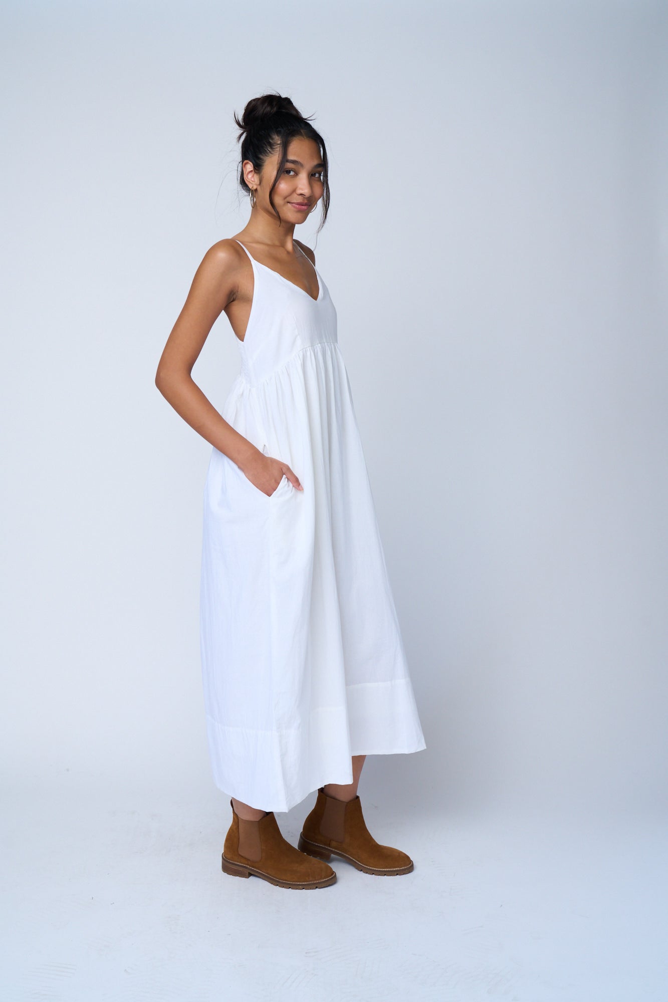 Hamptons Dress - Natural White