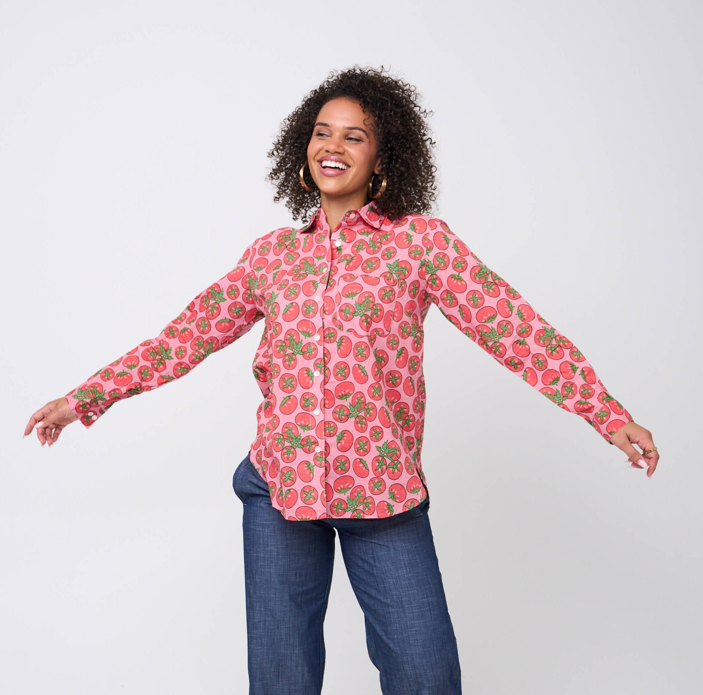 Good Boyfriend Shirt - Tomato Pink