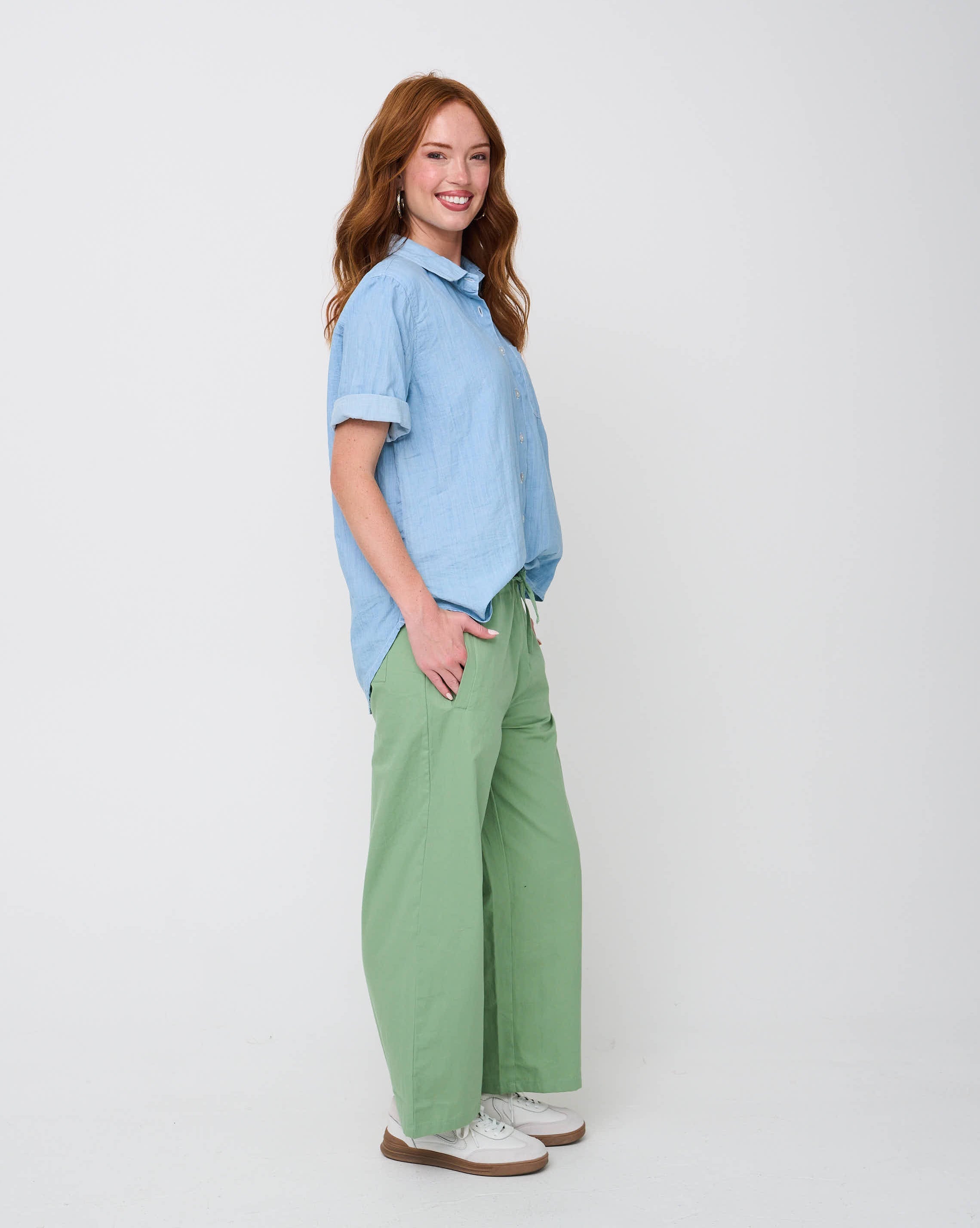 Shore Pant - Watercress Twill