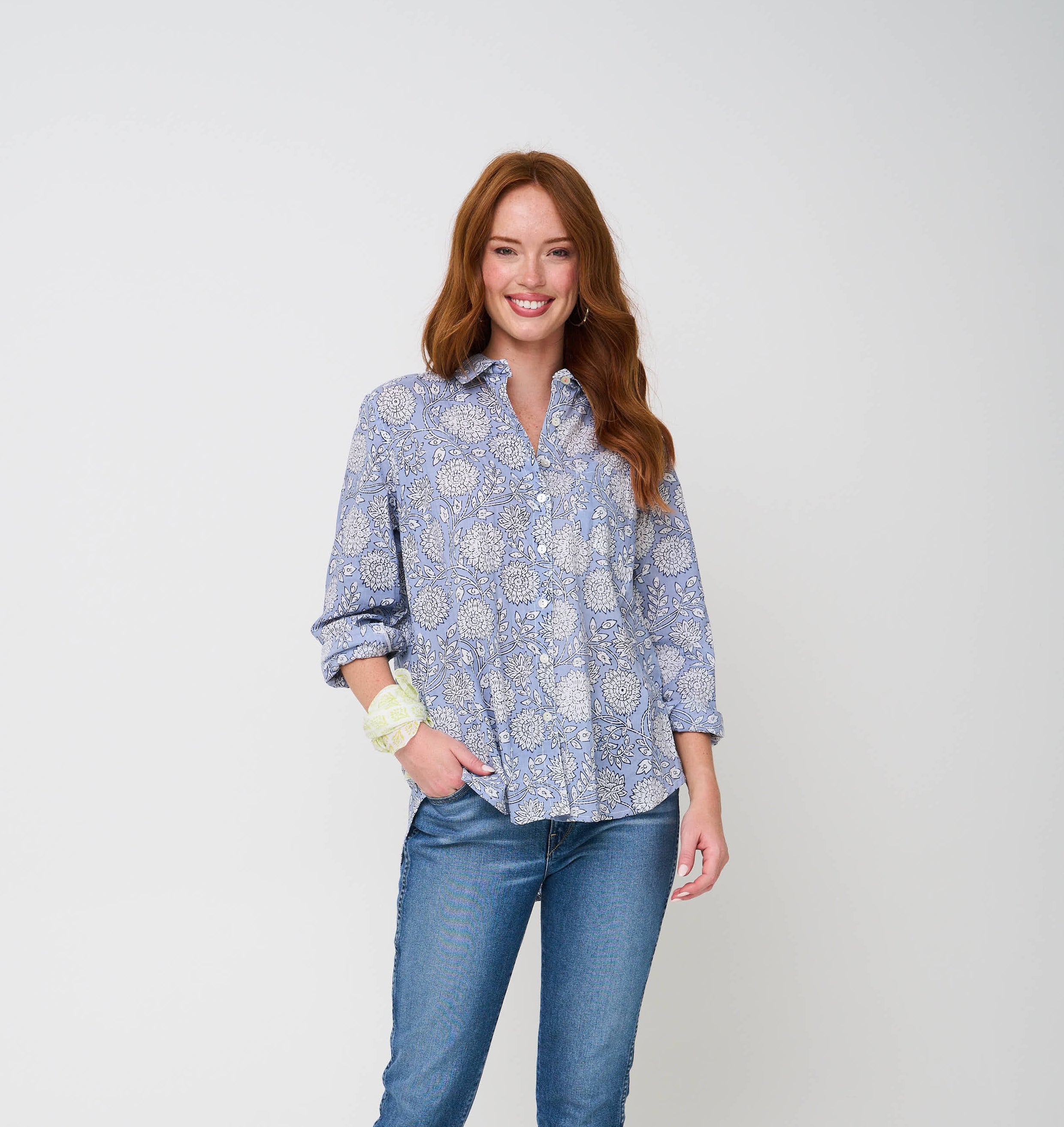 Good Boyfriend Shirt - Hydrangea Beauty Cornflower Blue