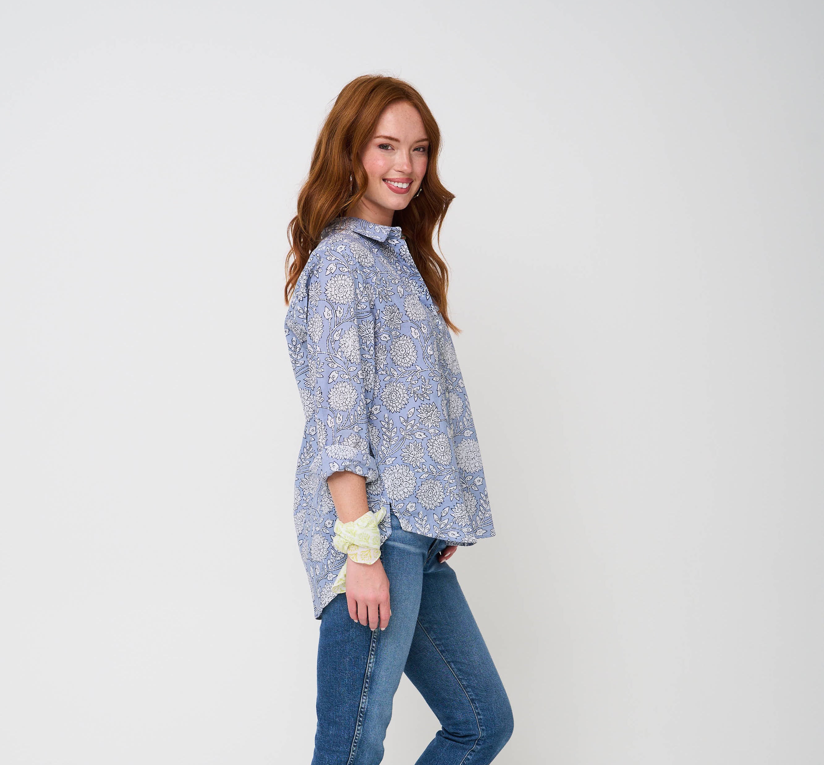 Good Boyfriend Shirt - Hydrangea Beauty Cornflower Blue