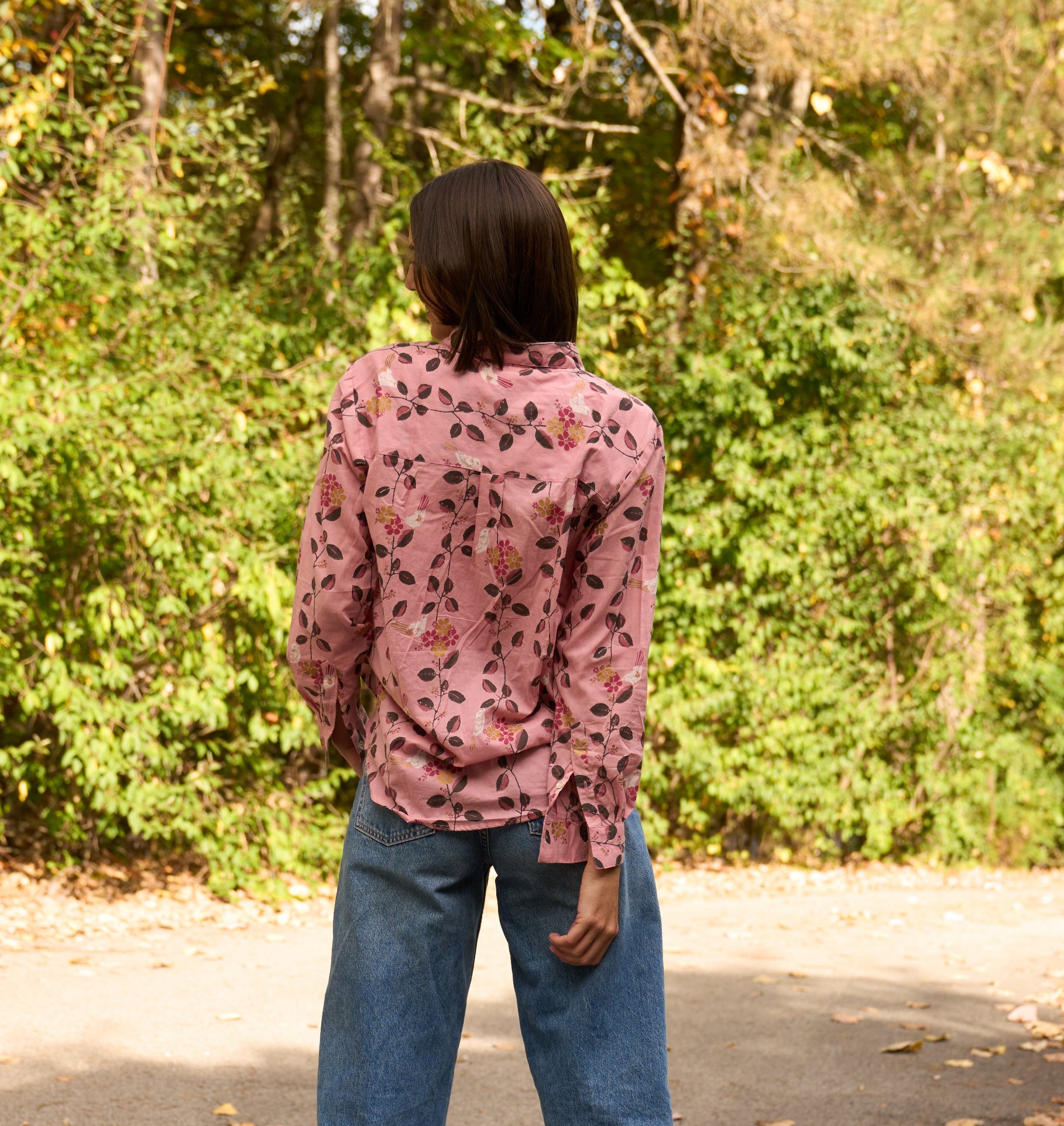 Good Boyfriend Shirt - Birdie On A Vine Blush
