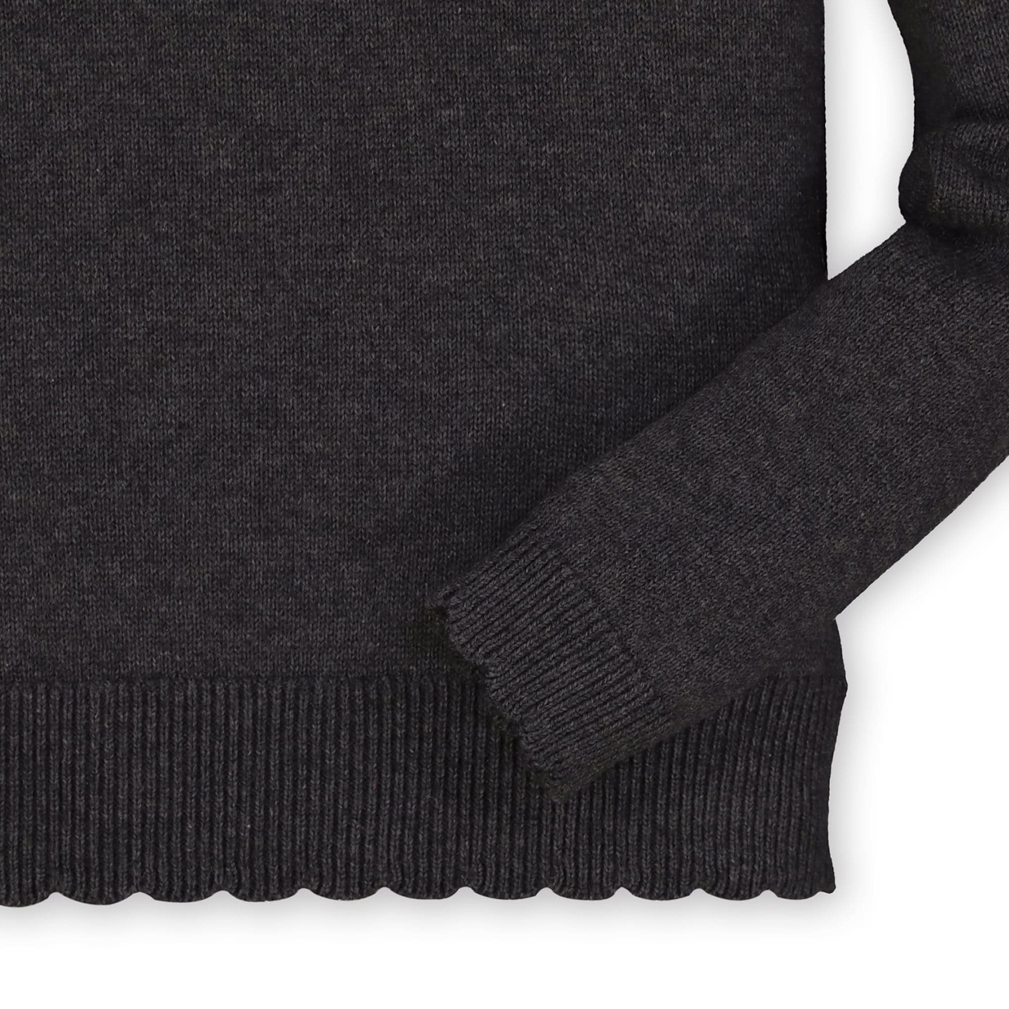 French Look Sweater with Collar and Bow