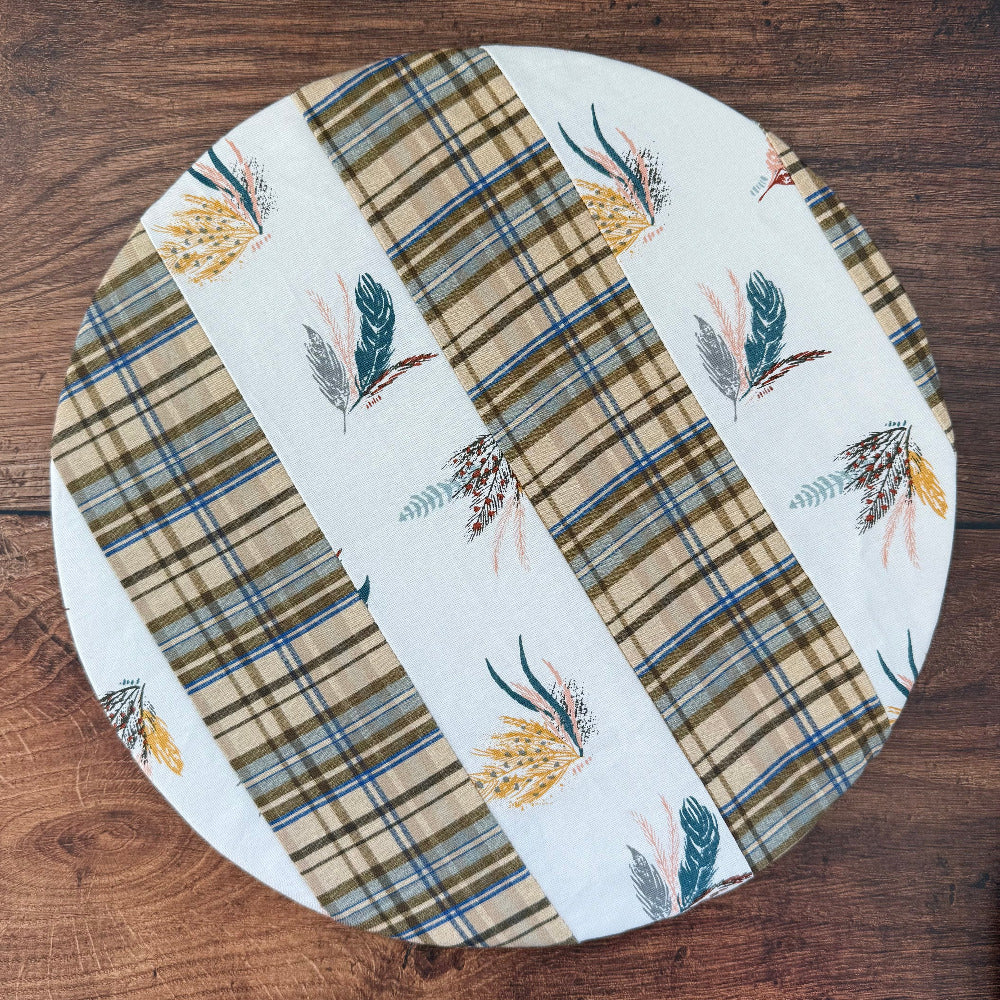 Handmade cotton bowl cover by Five Oaks Farm — reusable, plastic-free