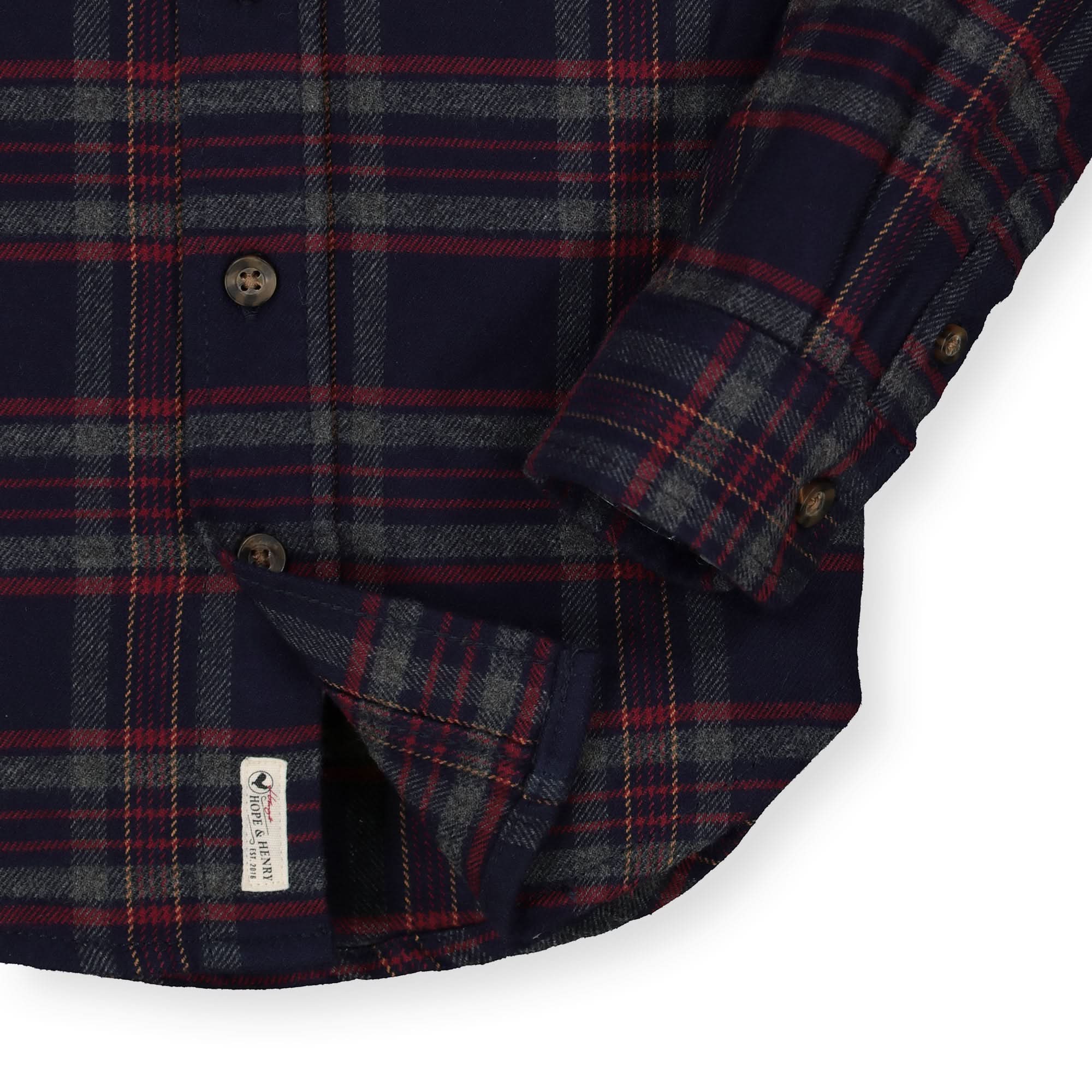 Brushed Flannel Organic Button Down Shirt