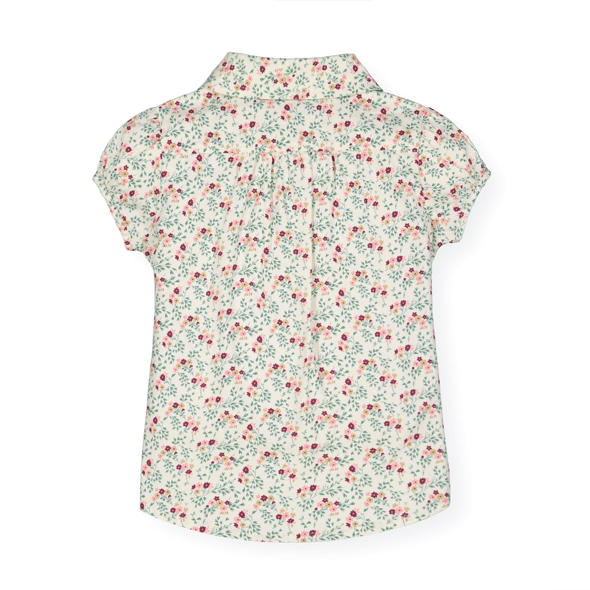 Ruffle Front Shirt with Puff Sleeves - Baby
