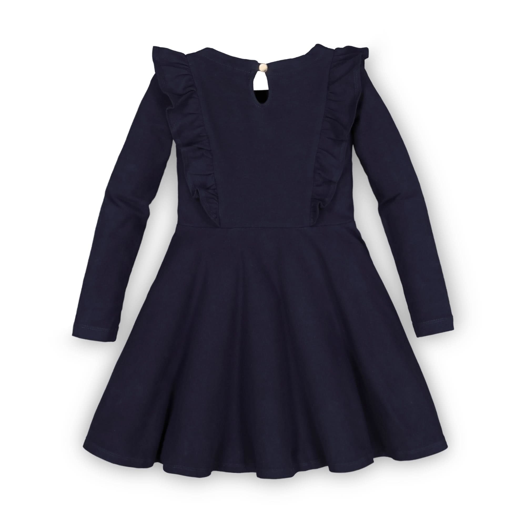 Knit Pinafore Ruffle Dress