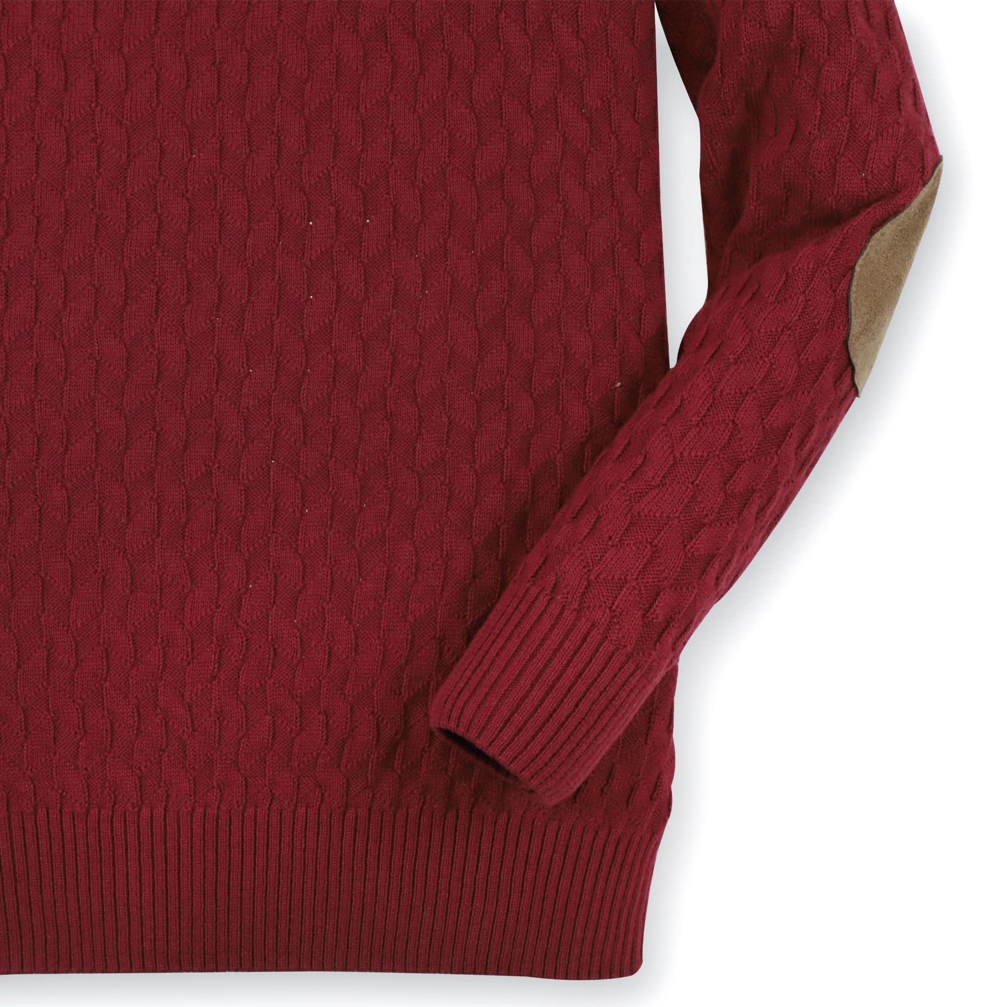 Mix Stitch Mock Neck Button Sweater