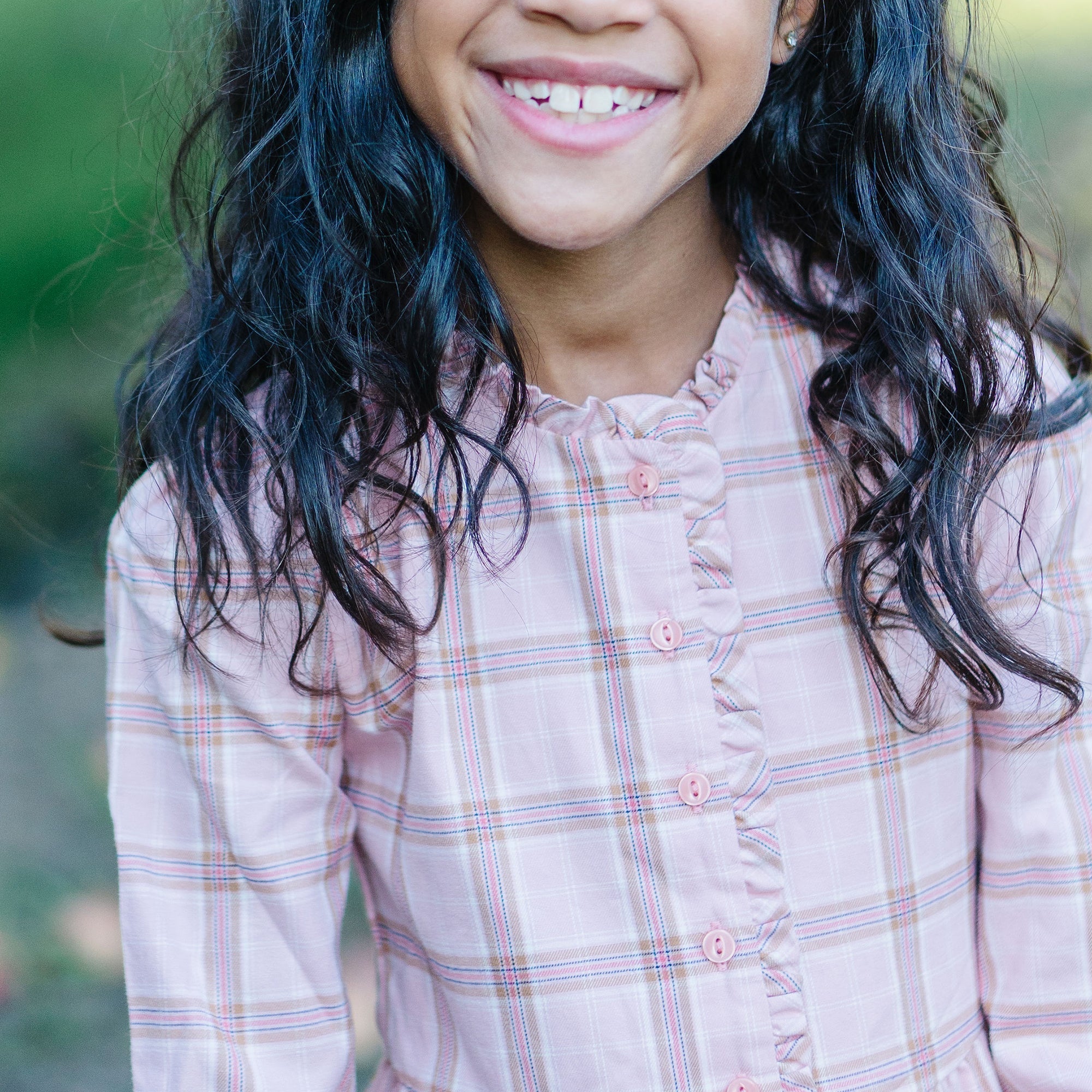 Tiered Ruffle Neck Dress - Made with Organic Cotton