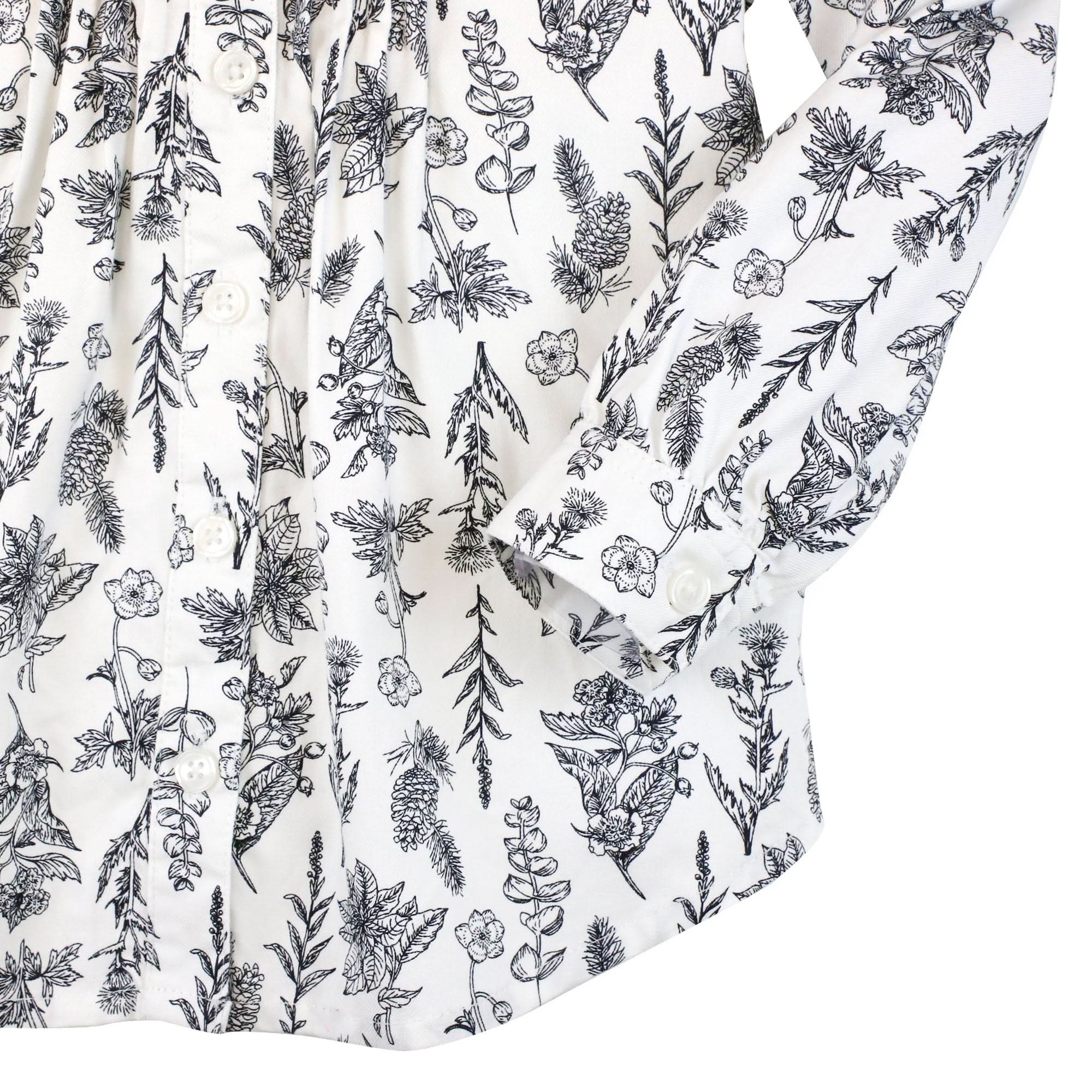 Ruffle Neck Blouse with Pintucks - Made with Organic Cotton