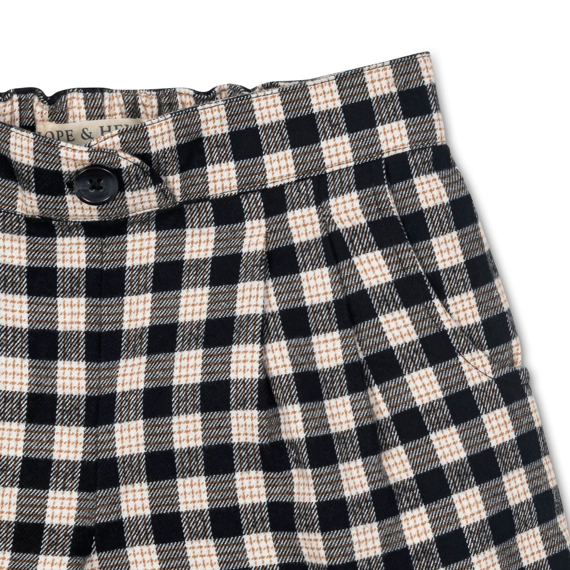 Pleated Organic Flannel Short
