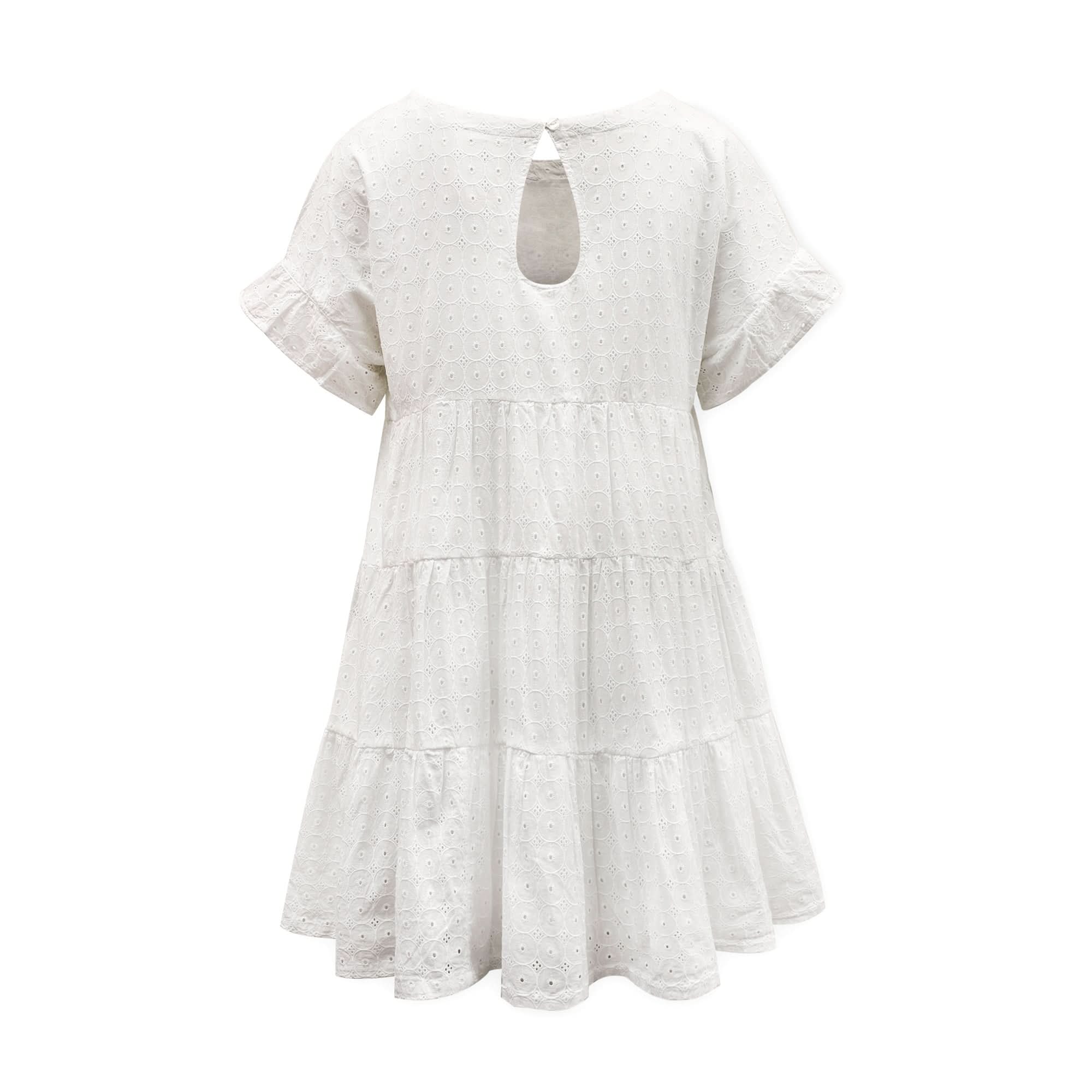 Organic Tiered Eyelet Dress