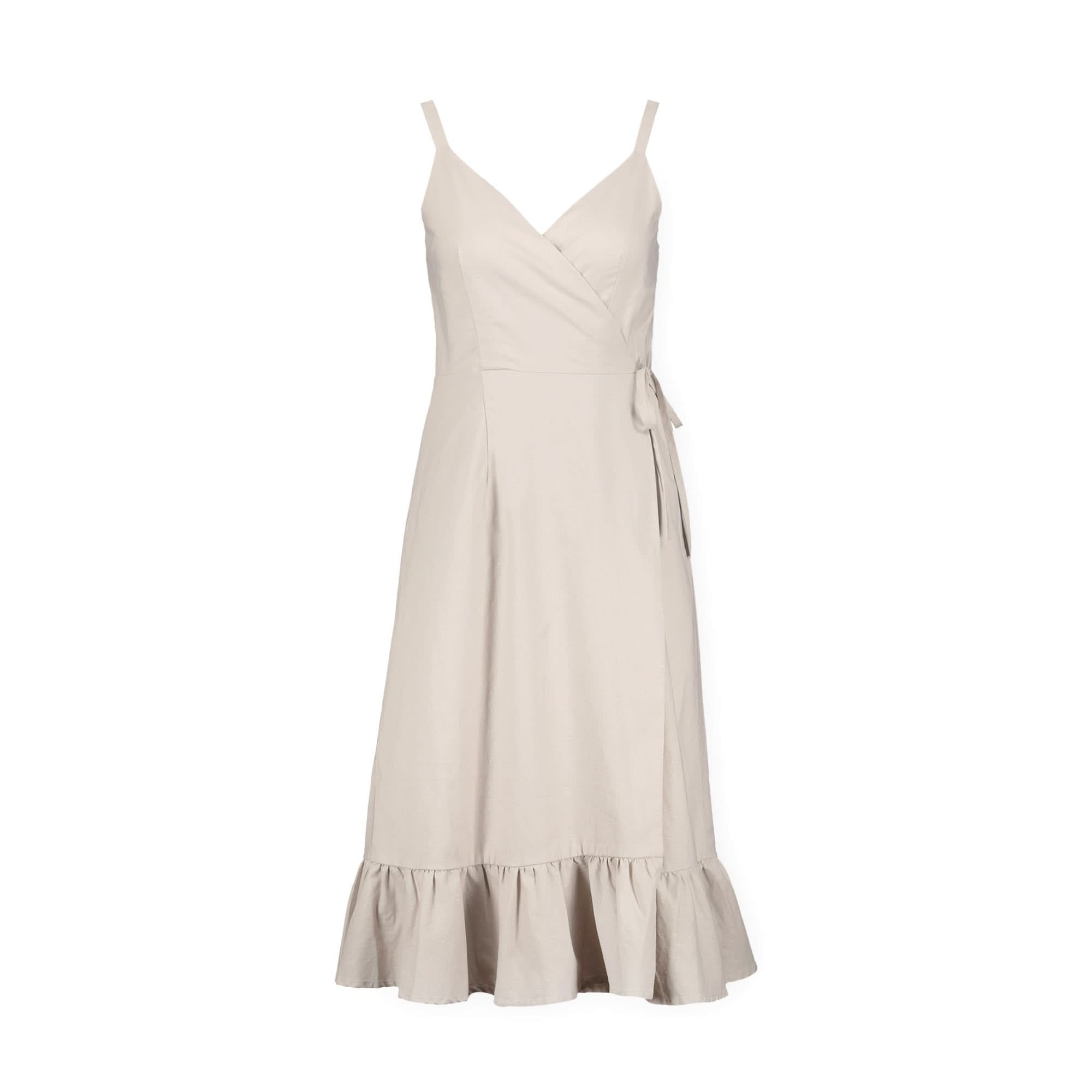 Ruffle Hem Wrap Dress