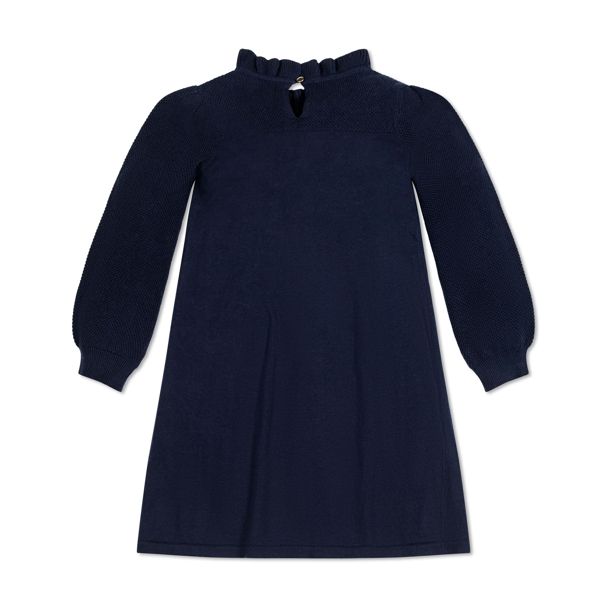 Ruffle Neck Sweater Dress