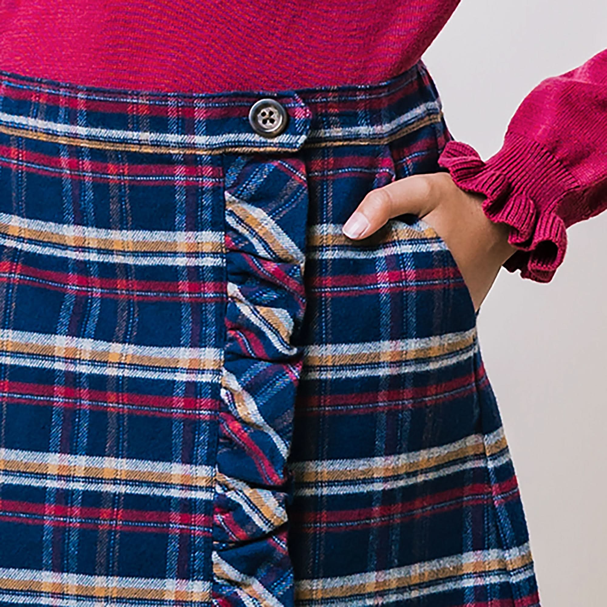 Flannel Ruffle Organic Skirt