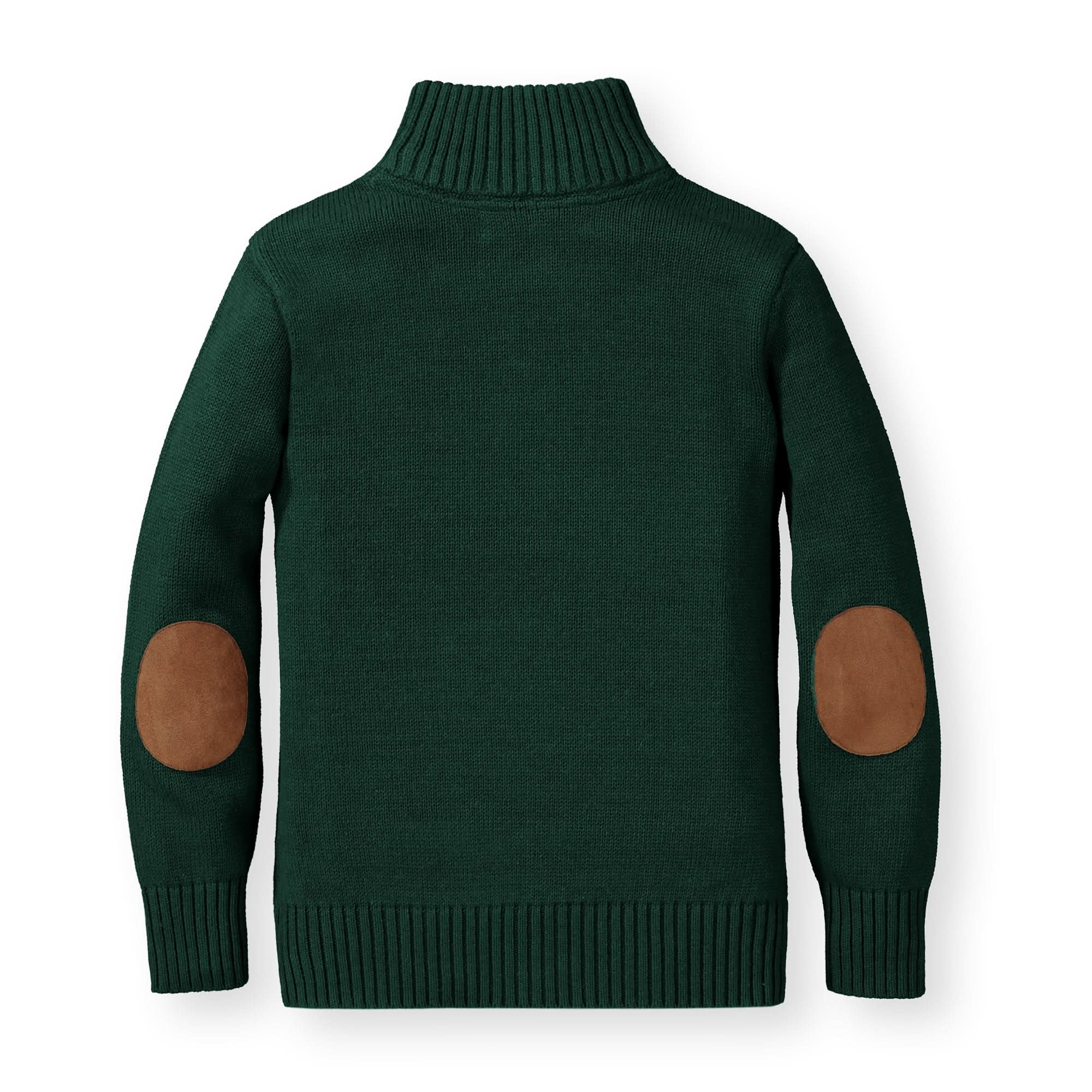Organic Half Zip Pullover Sweater with Elbow Patches - Baby