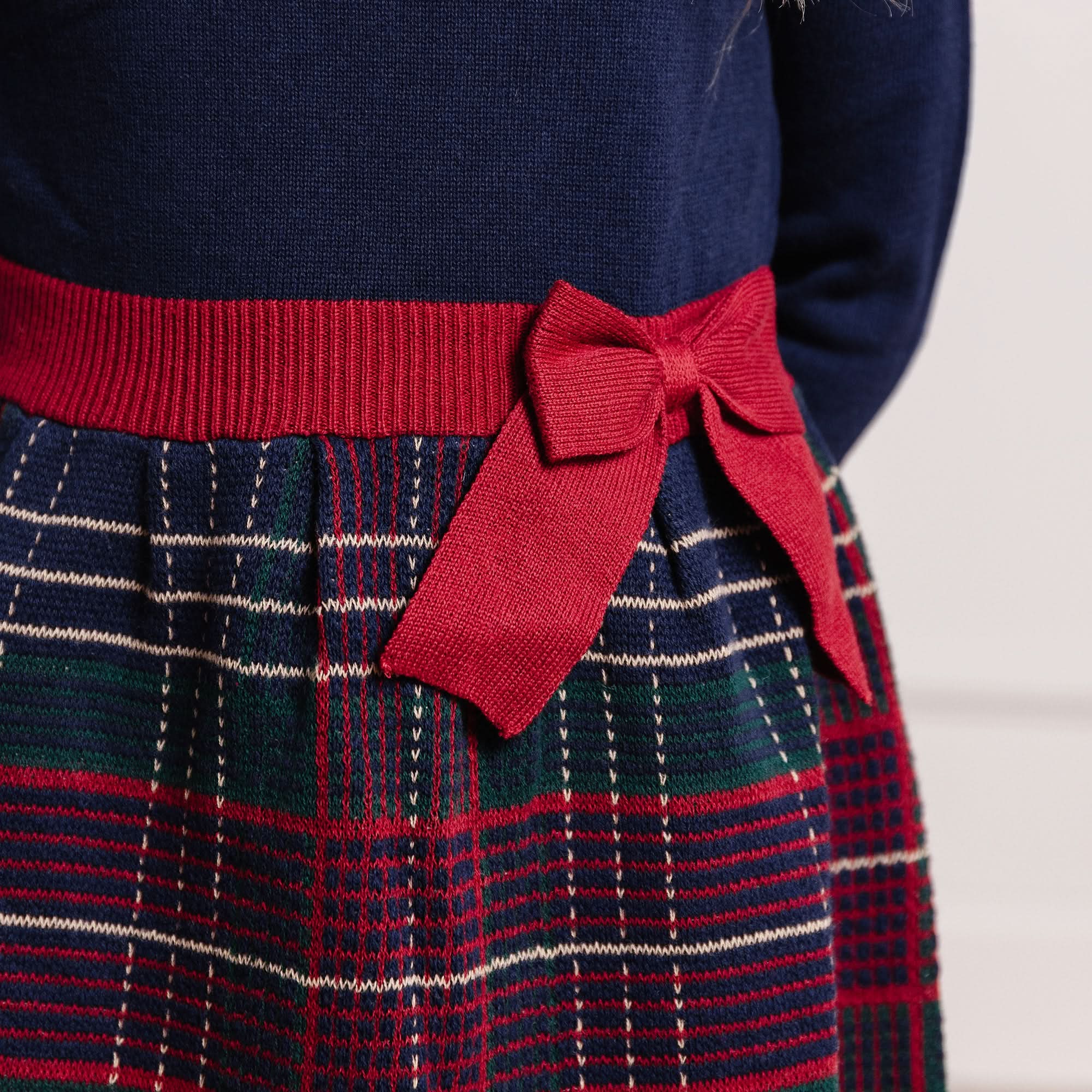 Skater Sweater Dress with Bow