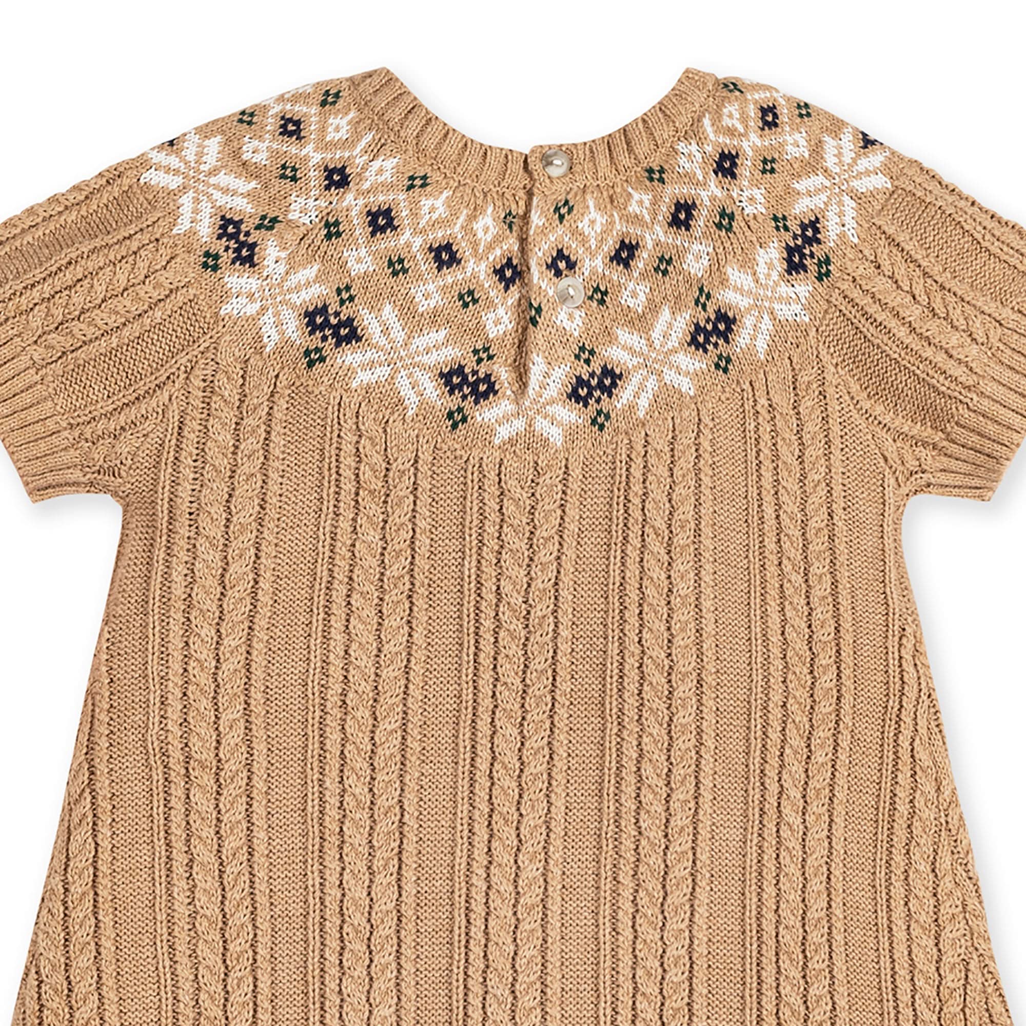 Fair Isle Cable Organic Sweater Dress