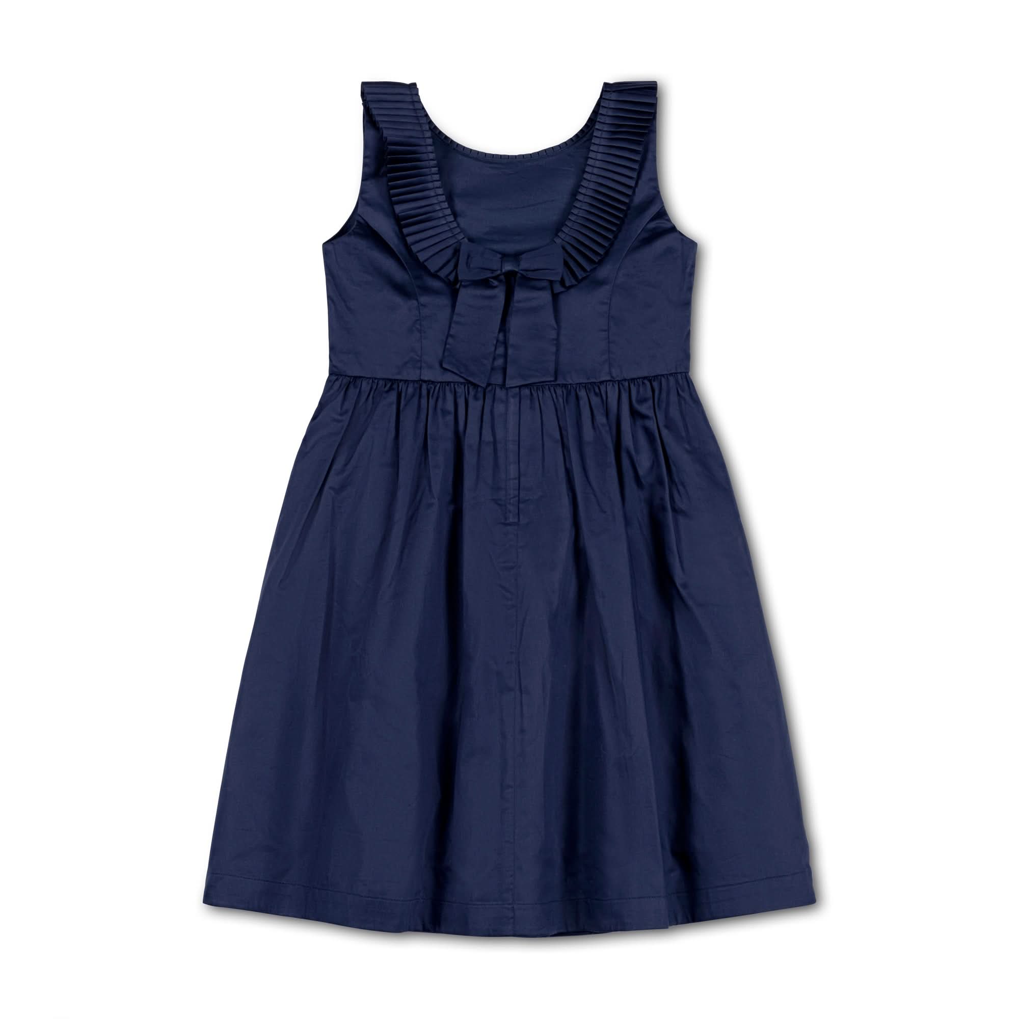Pleated Collar Party Dress - Made with Organic Cotton