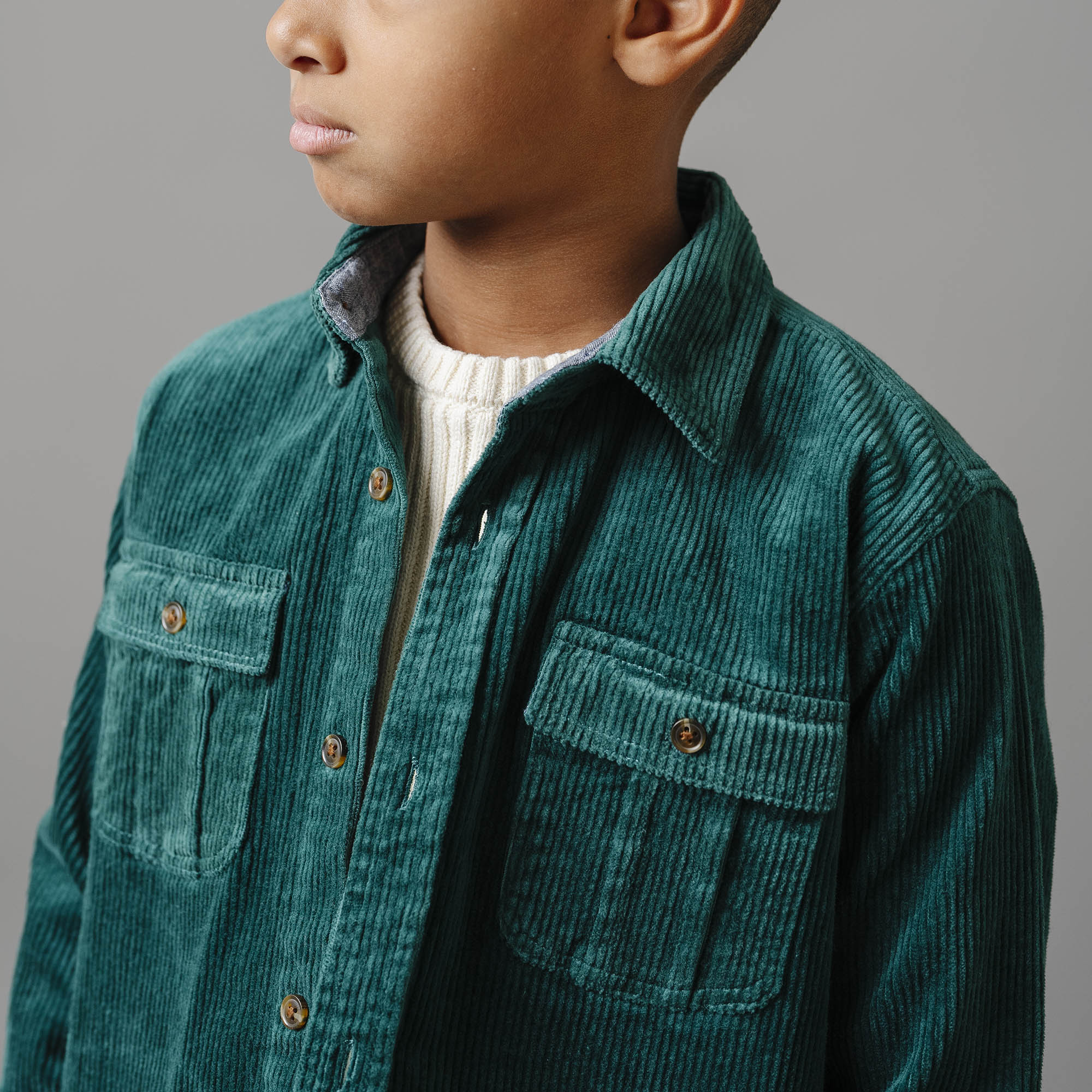 Organic Corduroy Flap Pocket Shirt - Baby