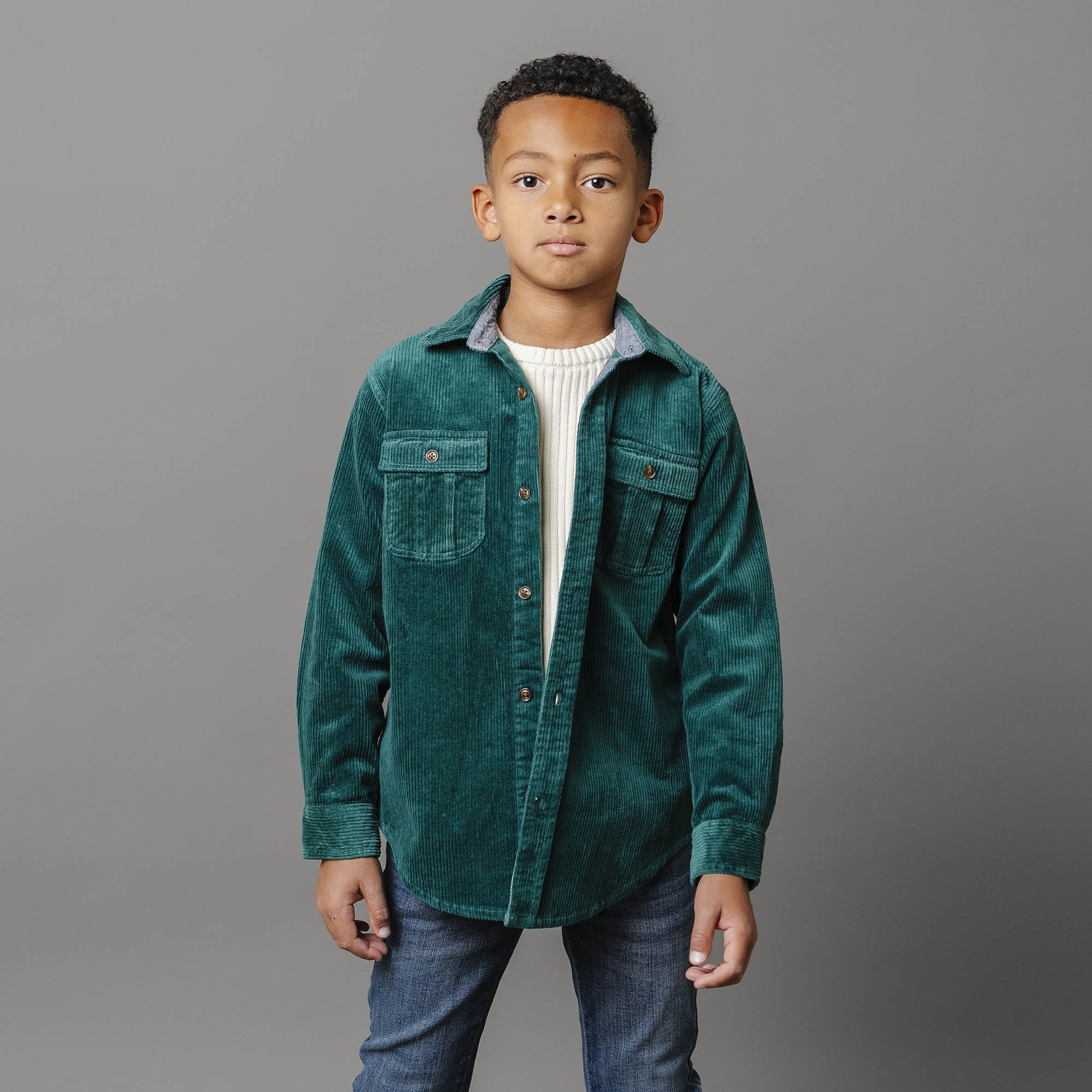 Organic Corduroy Flap Pocket Shirt - Baby