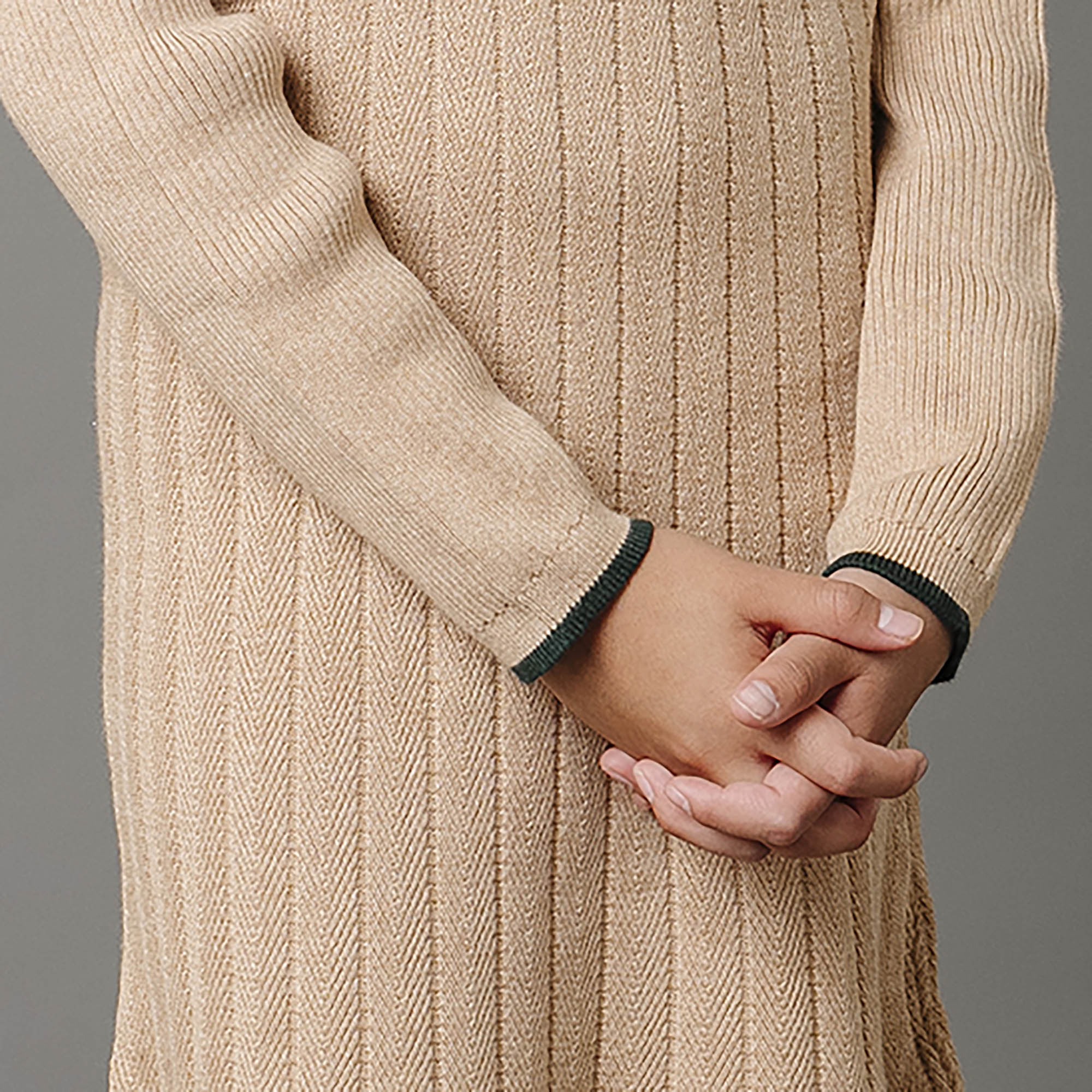 Organic Mock Neck Flounce Sweater Dress - Baby