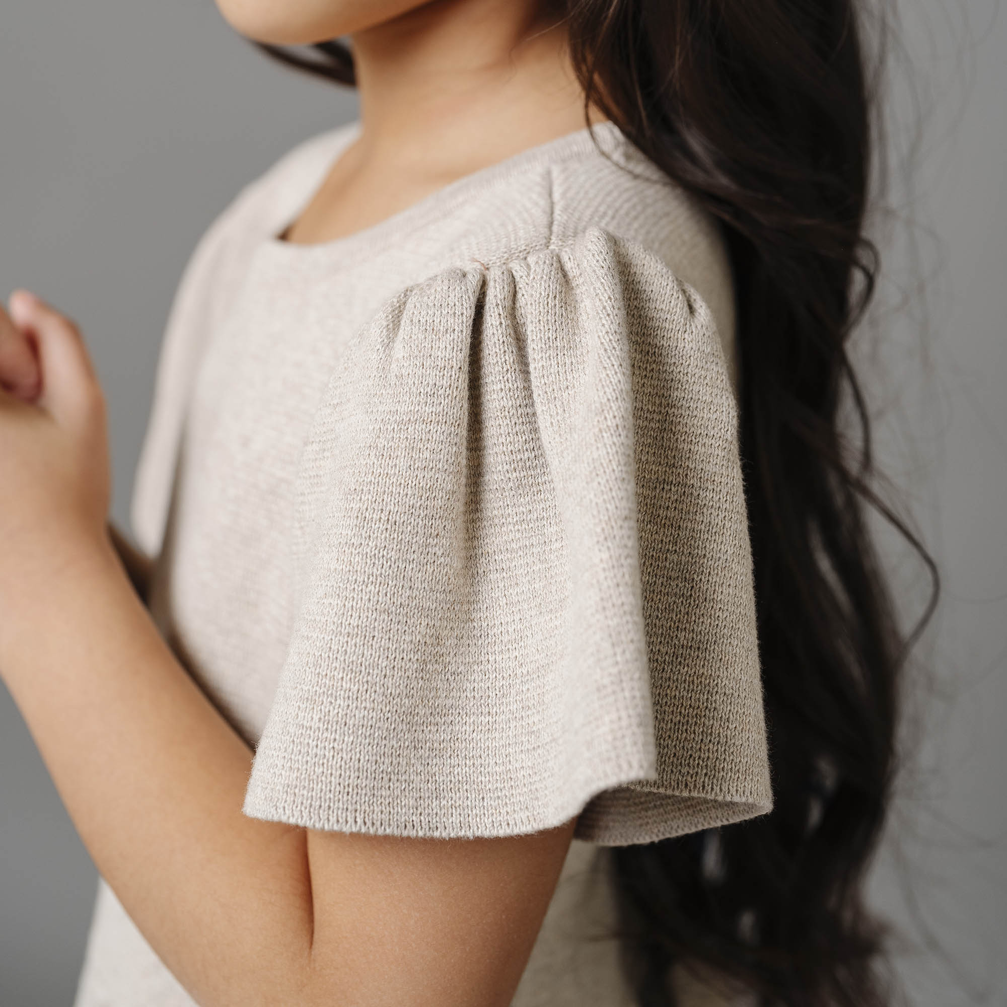 Organic Pleated Sweater Dress