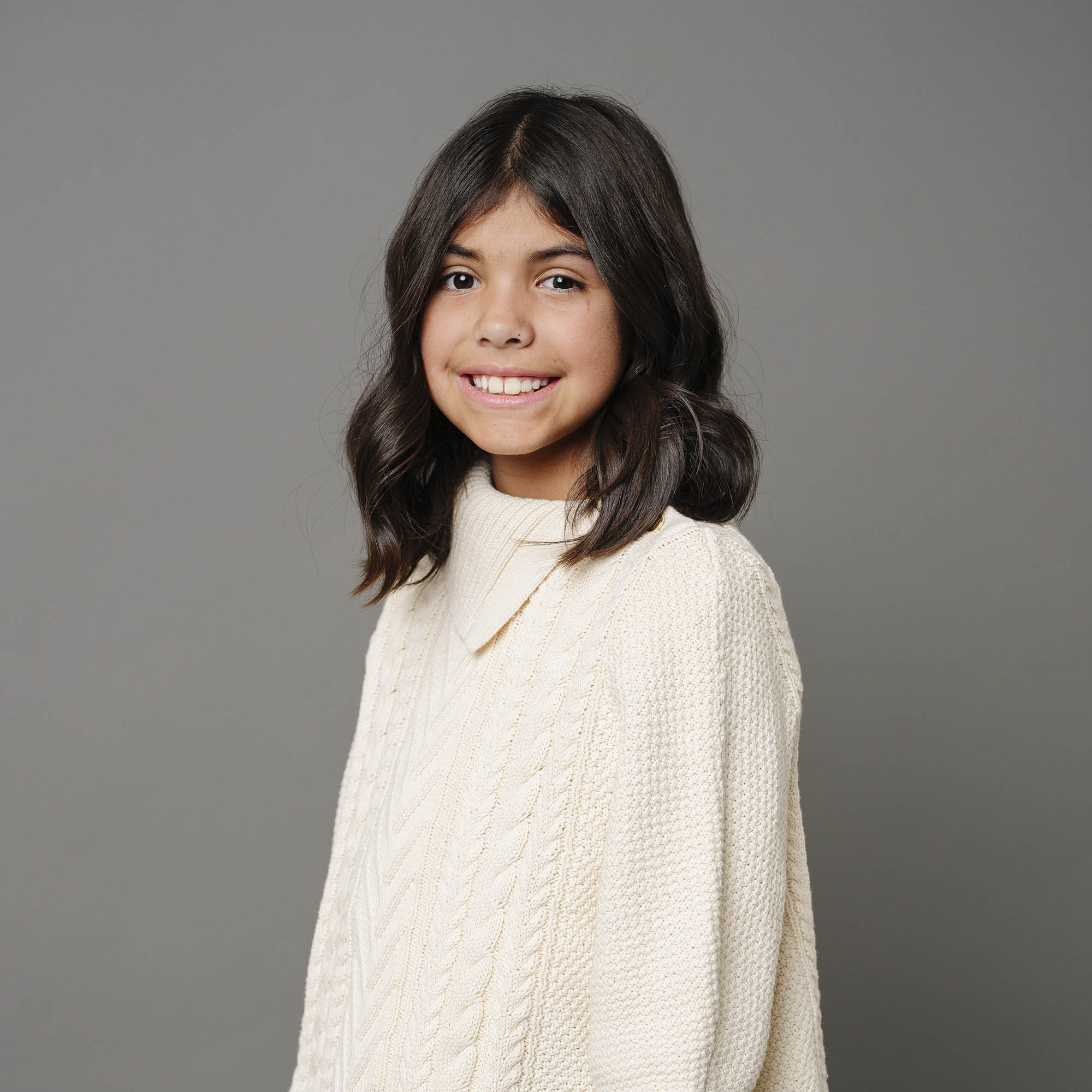 Organic Split Collar Sweater Cape - Baby