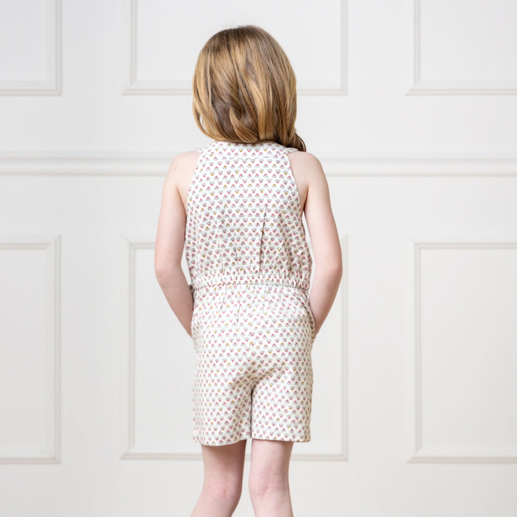 Button Front Halter Romper
